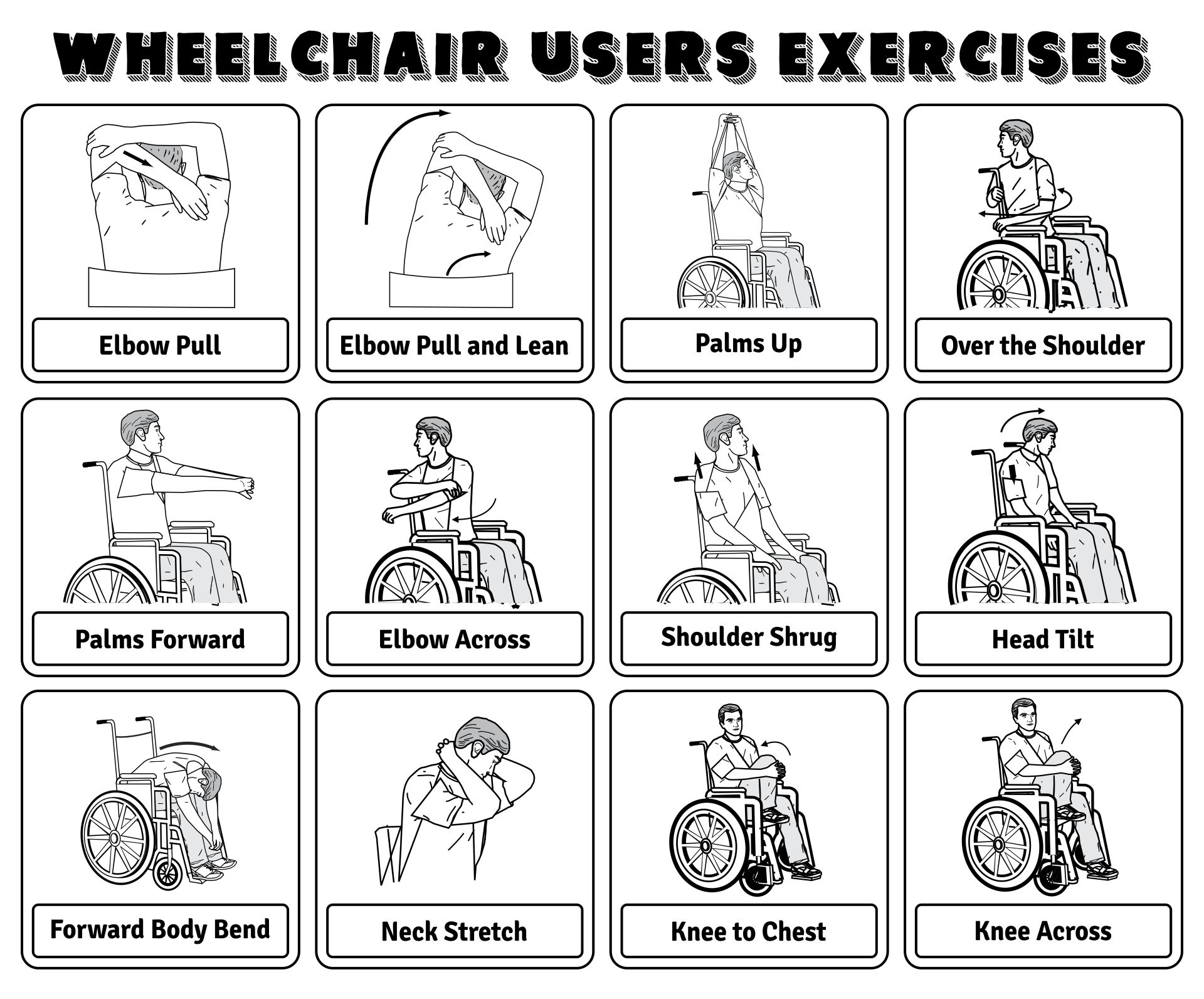 Printable Wheelchair Users Exercises