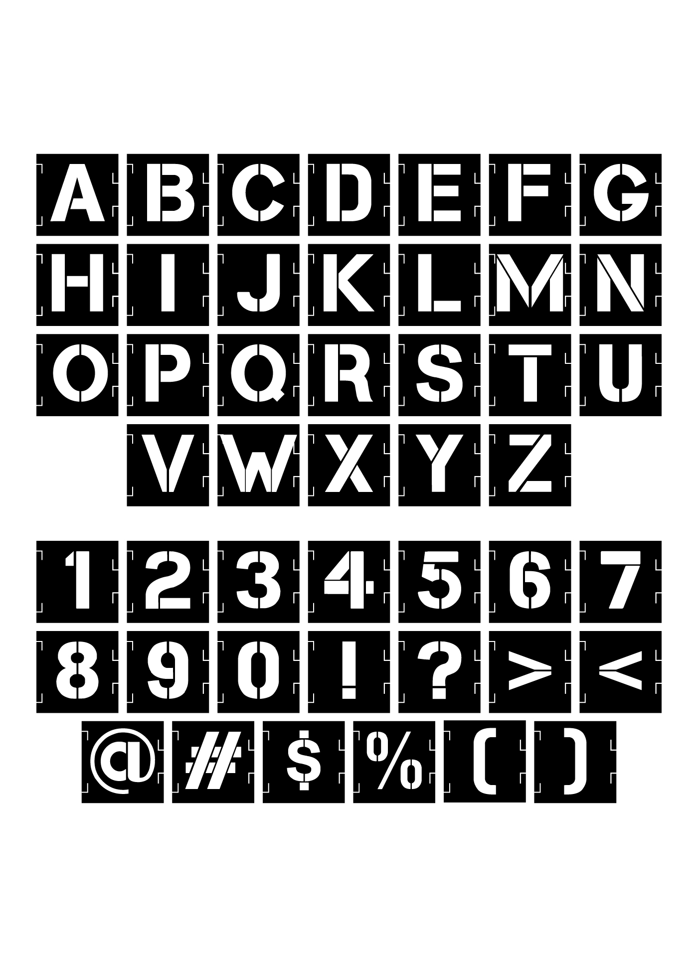 2 Inch Alphabet Letter Stencils - 70 Pack Number Stencil 2