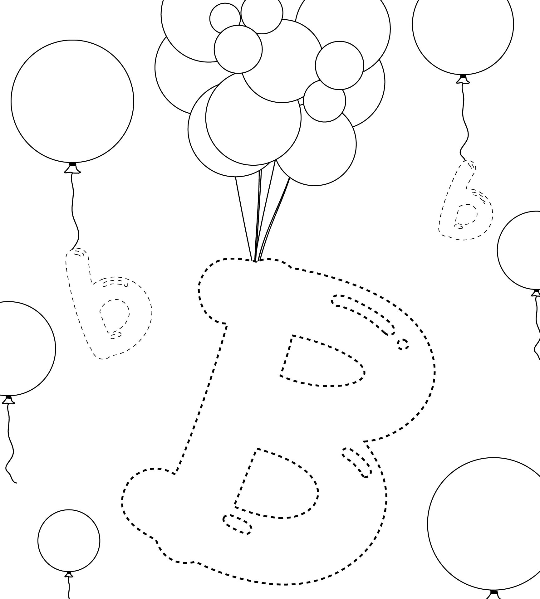 Printable Bubble Letter B Stencil