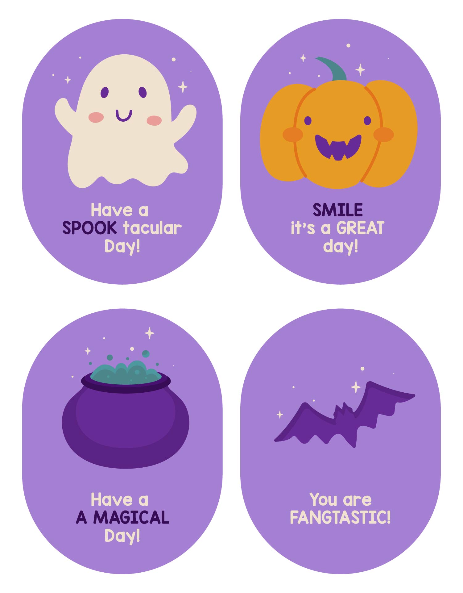 Cute Halloween Lunch Box Notes Printable