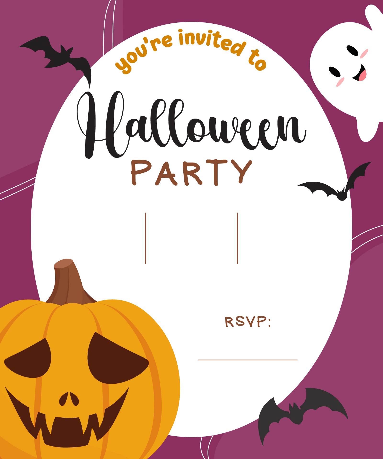 Adult Halloween Party Invitations Printable Templates
