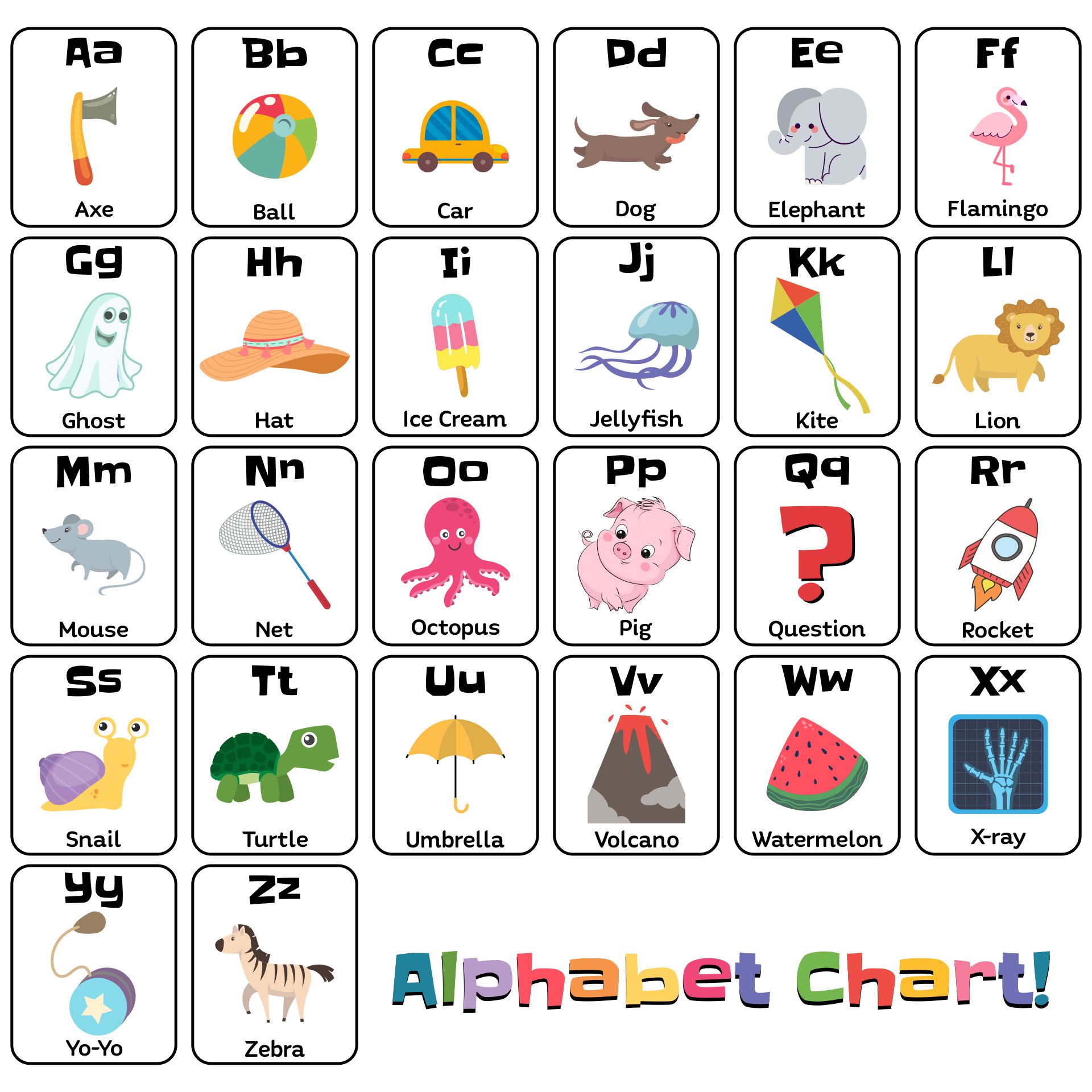 Alphabet Chart Printables A To Z