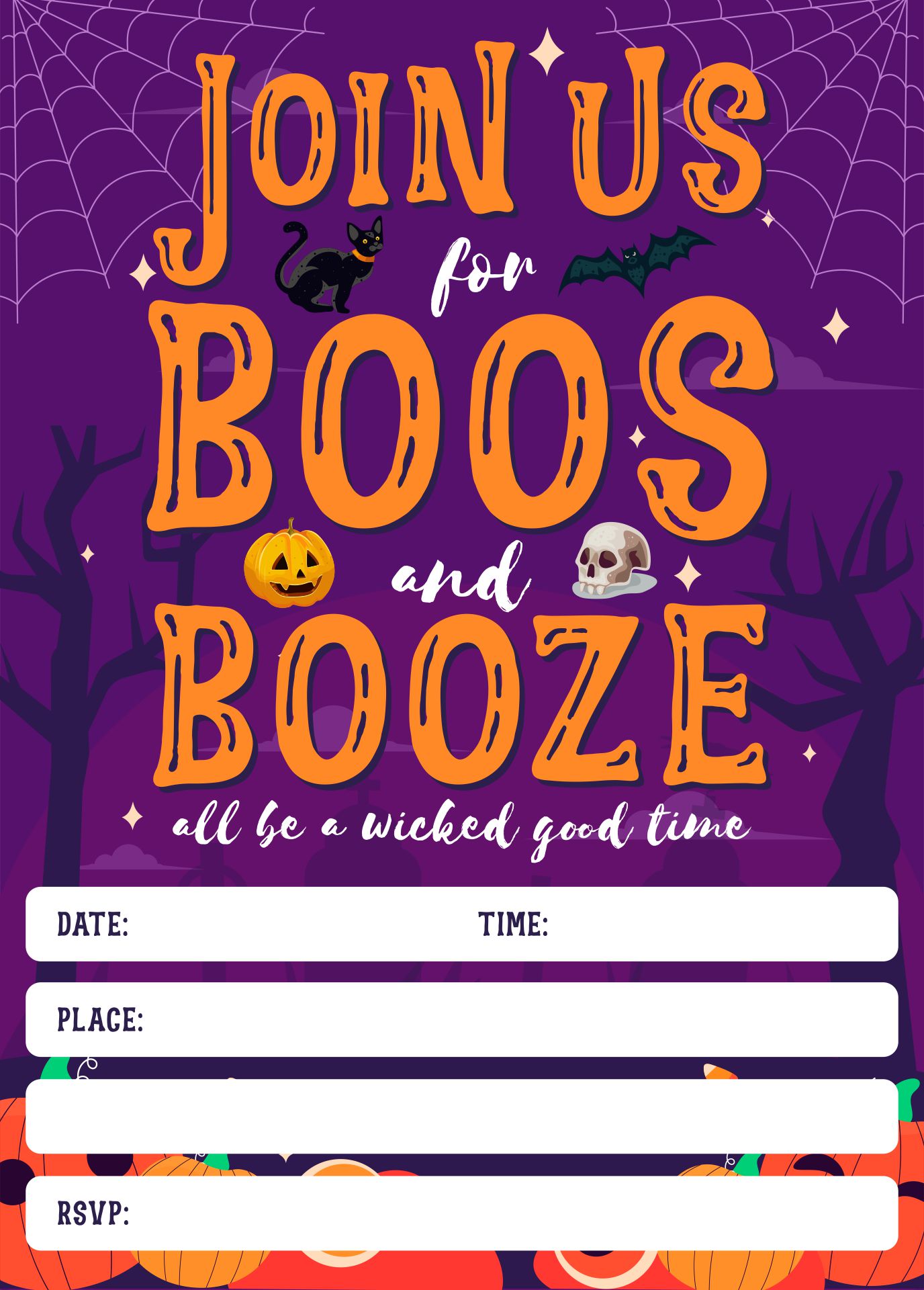 Bring The Boos Scary Good Halloween Invitations Printable