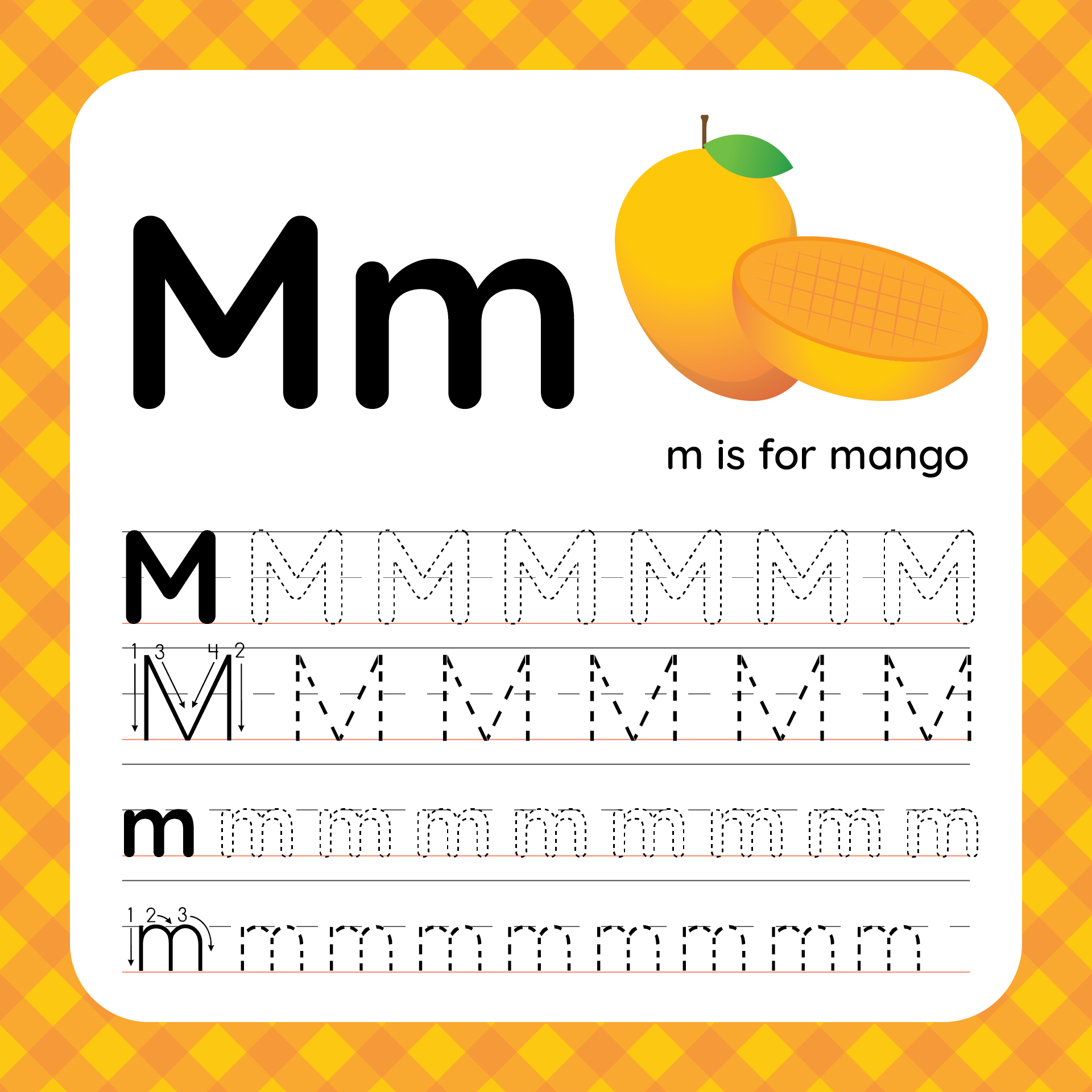 Bubble Letter M Printable To Trace