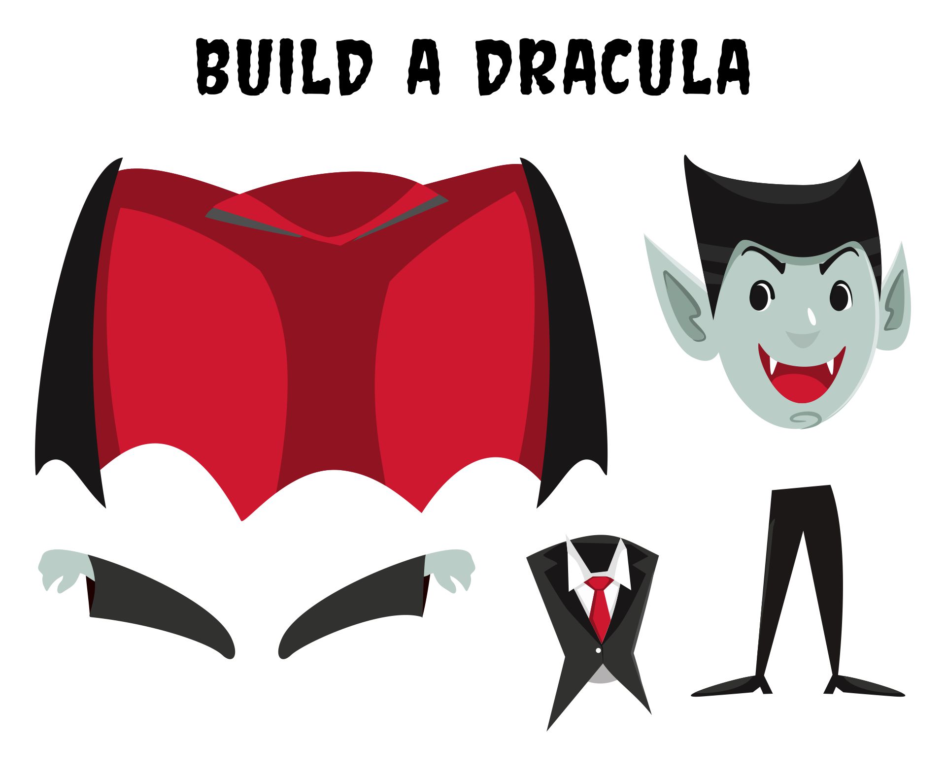 Build A Dracula Craft Printable
