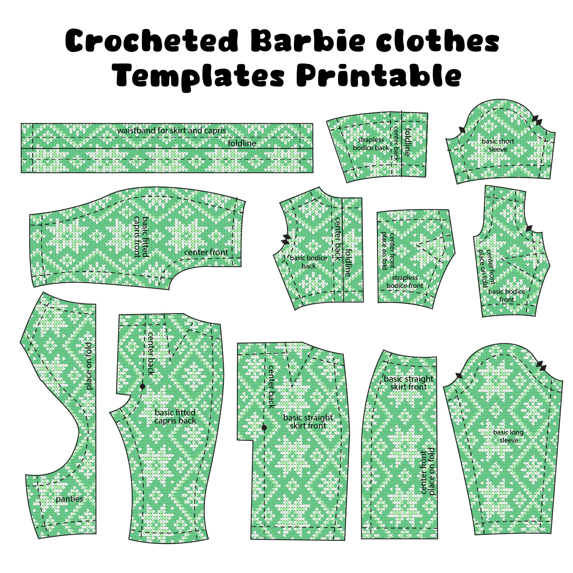 Crocheted Barbie Clothes Templates Printable