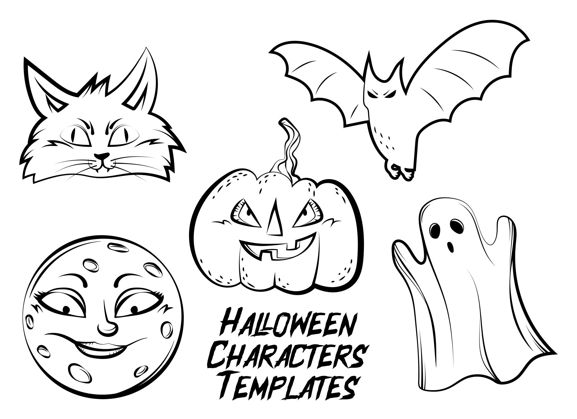 Halloween Characters Printable Templates