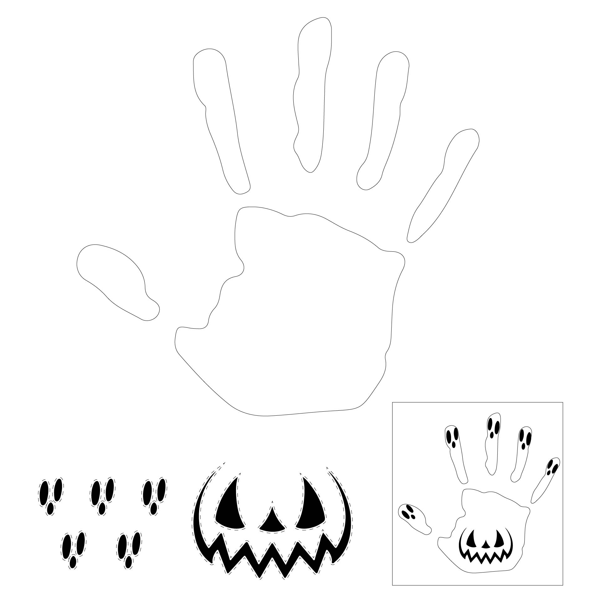Halloween Printables For Kids Preschool Handprint Art