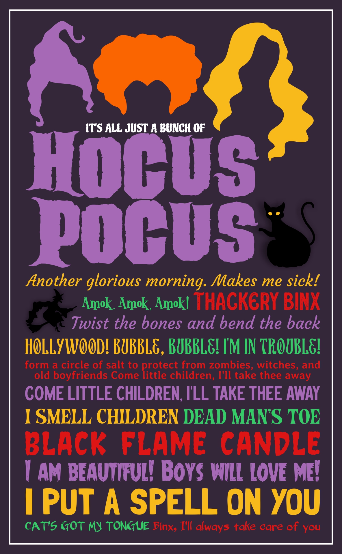 Hocus Pocus Subway Art Printable Halloween