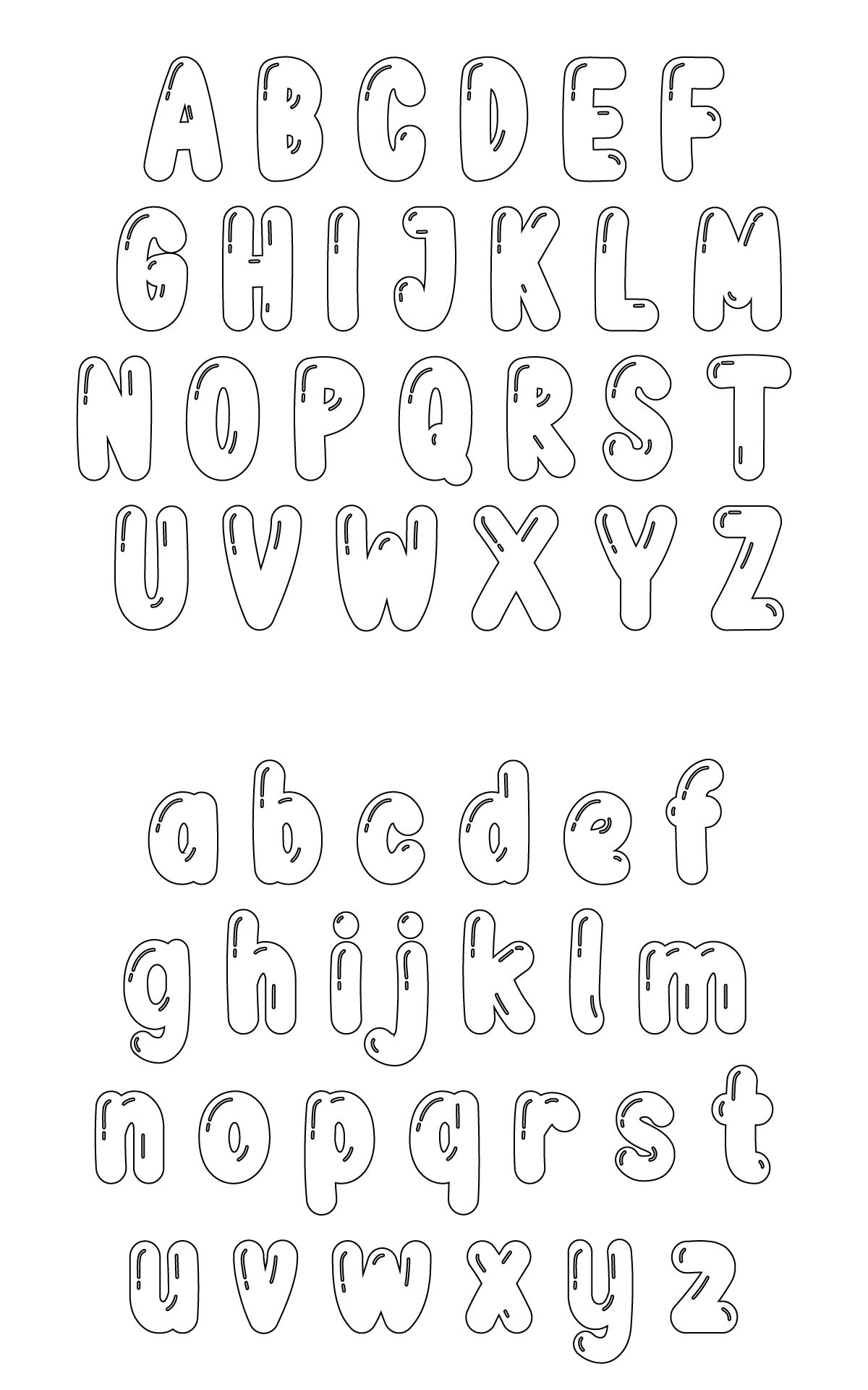 Printable 6 Inch Alphabet Letter Stencils For Banners & Bulletin Boards