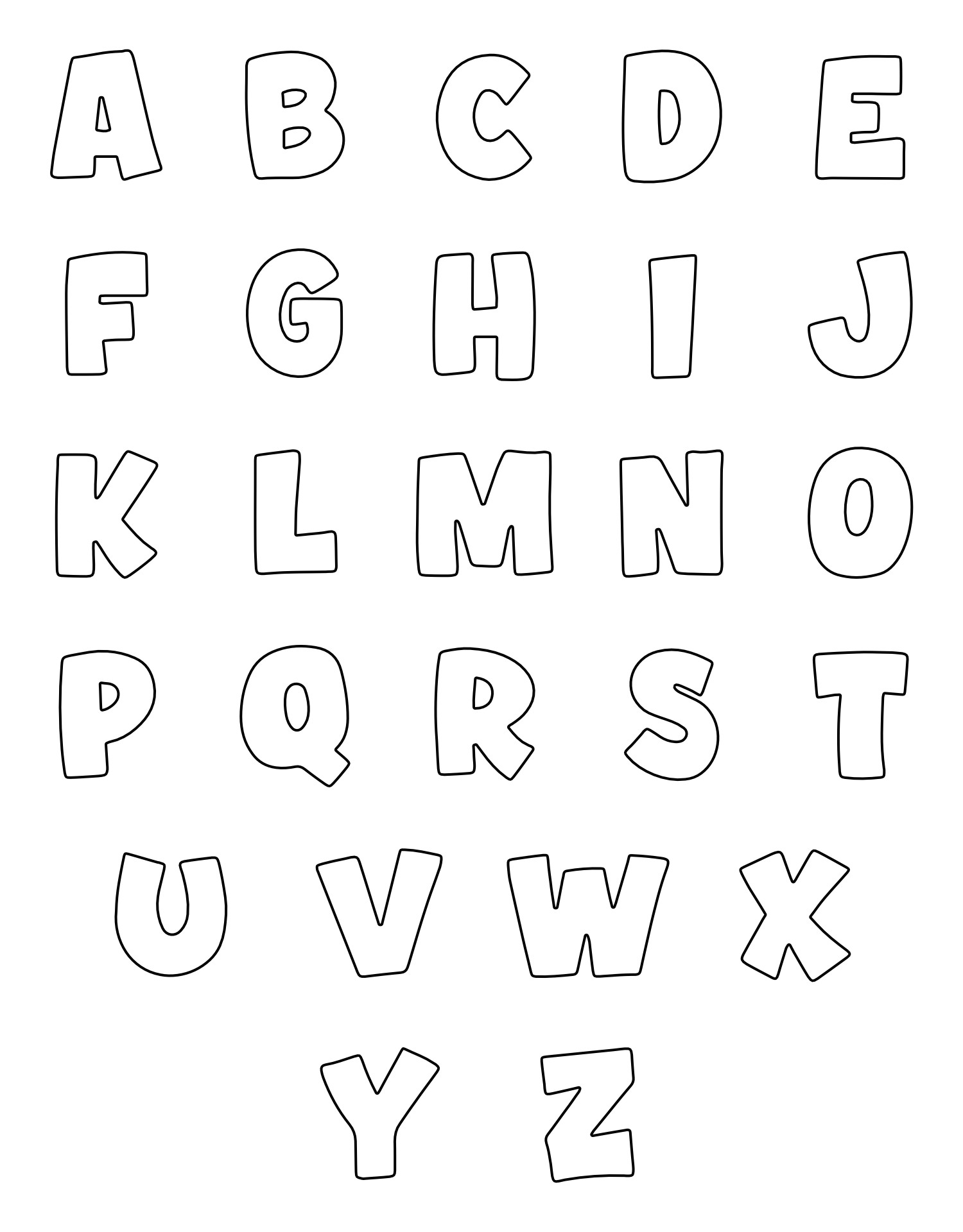 Printable Alphabet Cut Out Letters