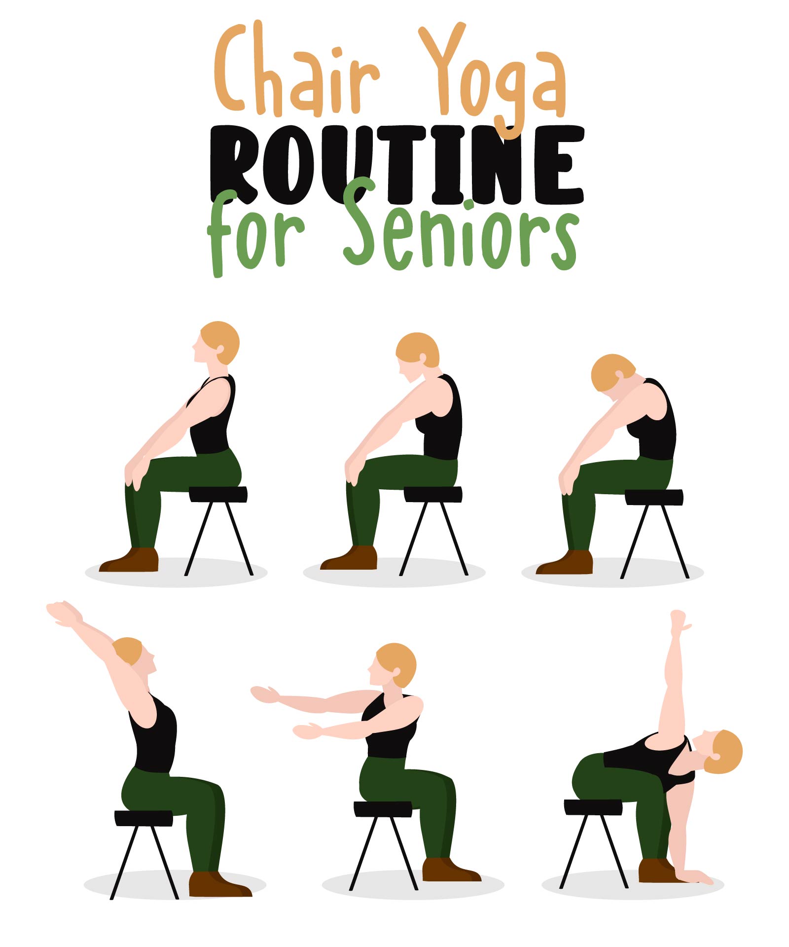 Printable Chair Yoga Exercise Routine For Seniors