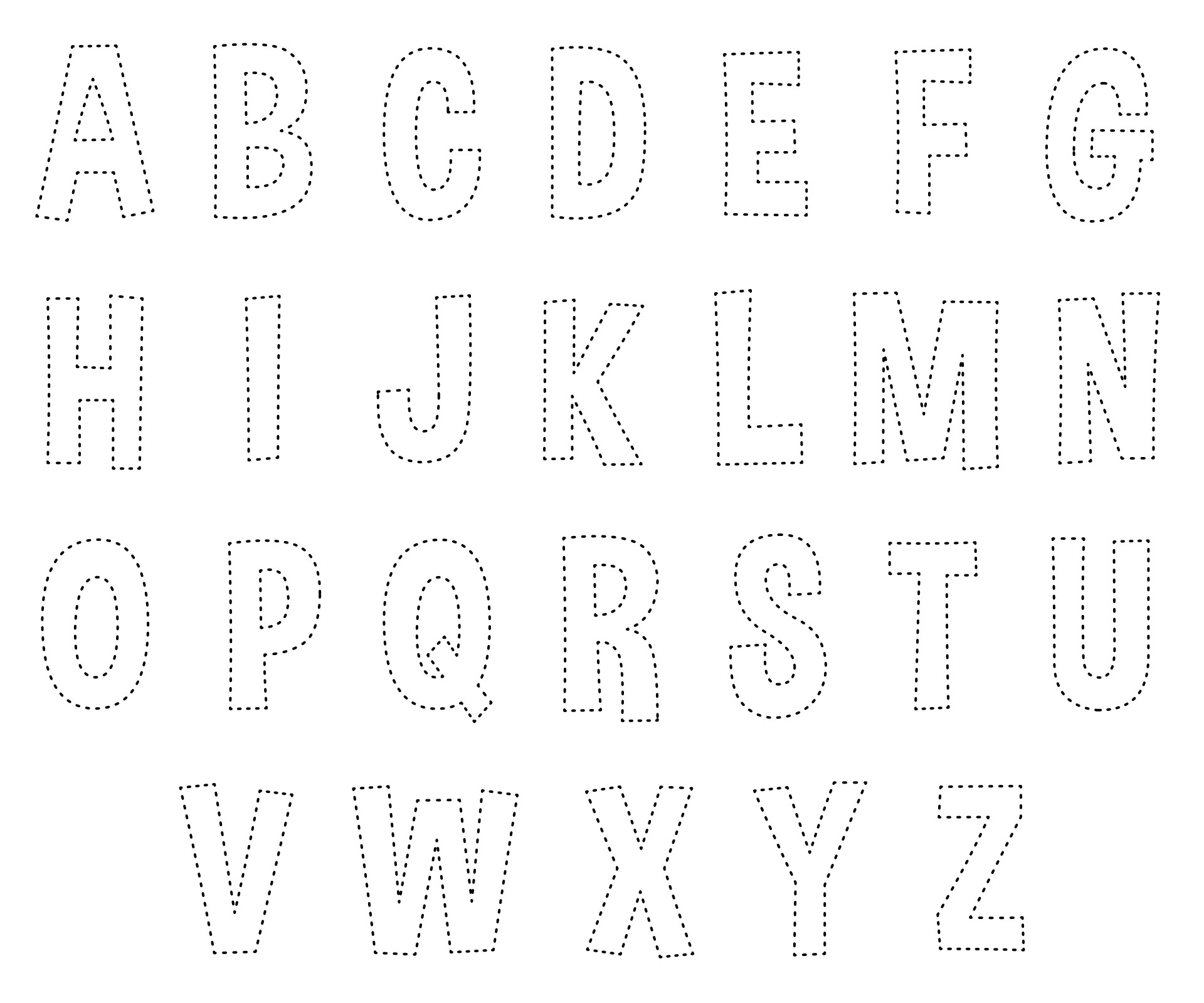 Printable Easy Cut Letter Template