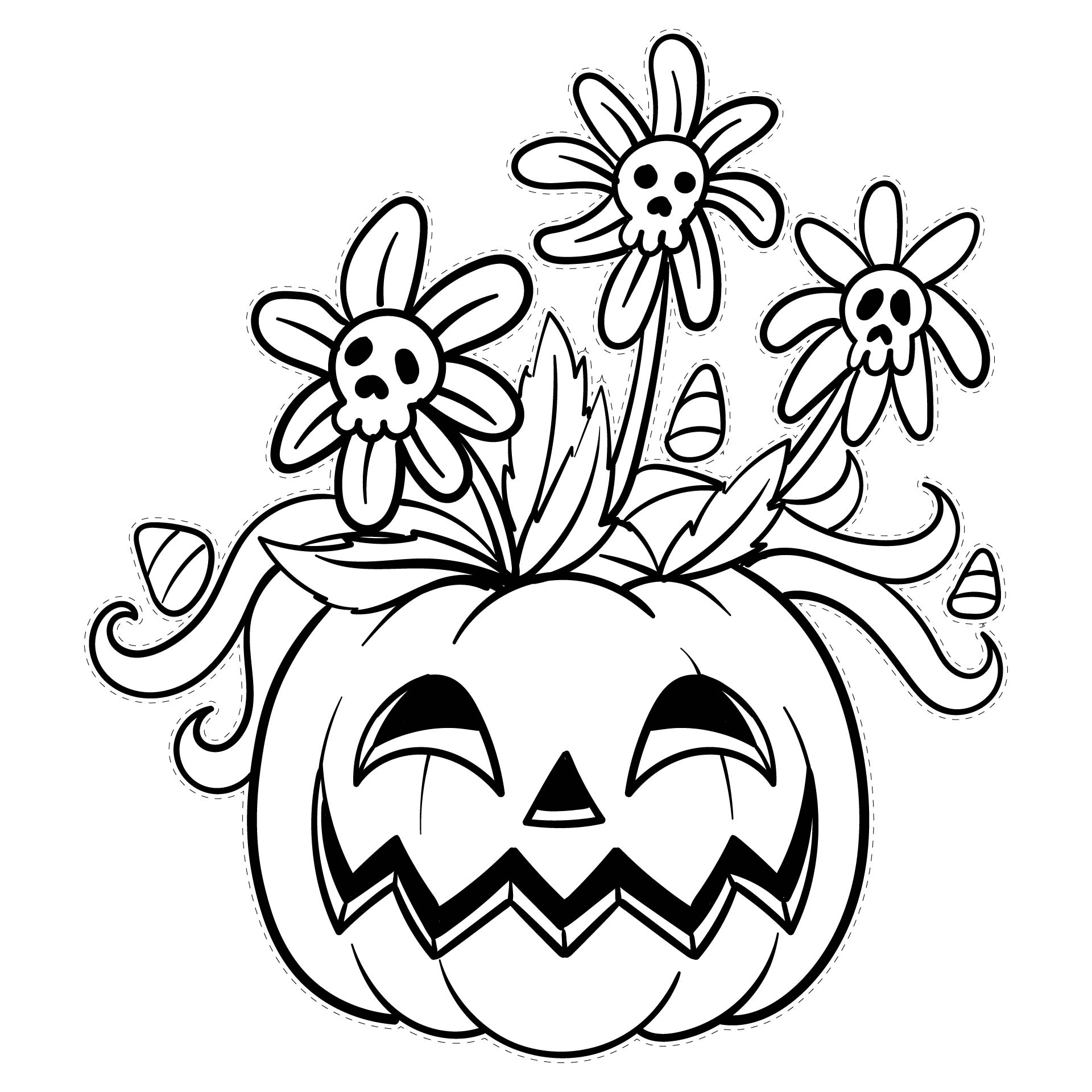 Printable Halloween Craft Coloring Page