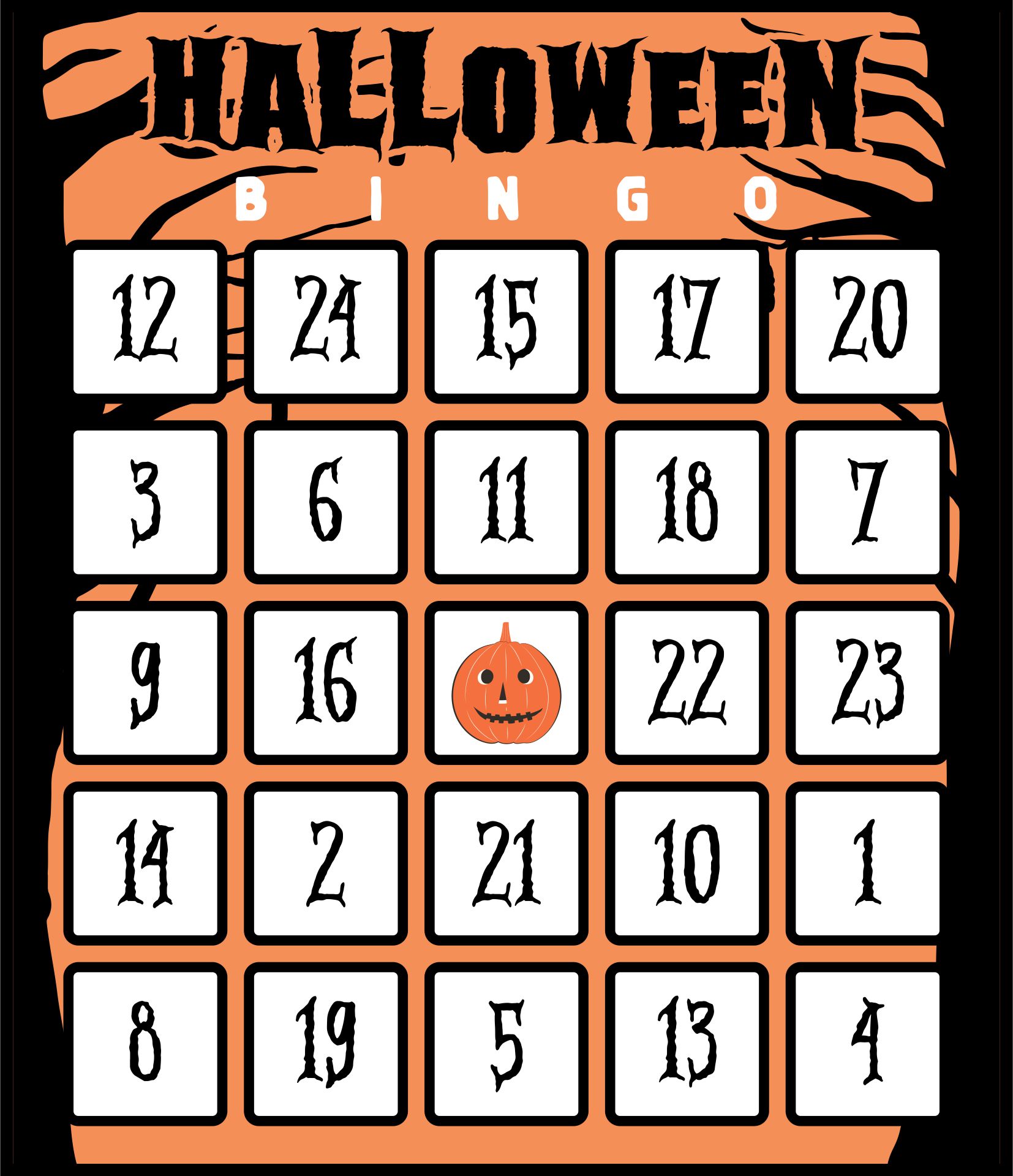 Printable Halloween Math Bingo