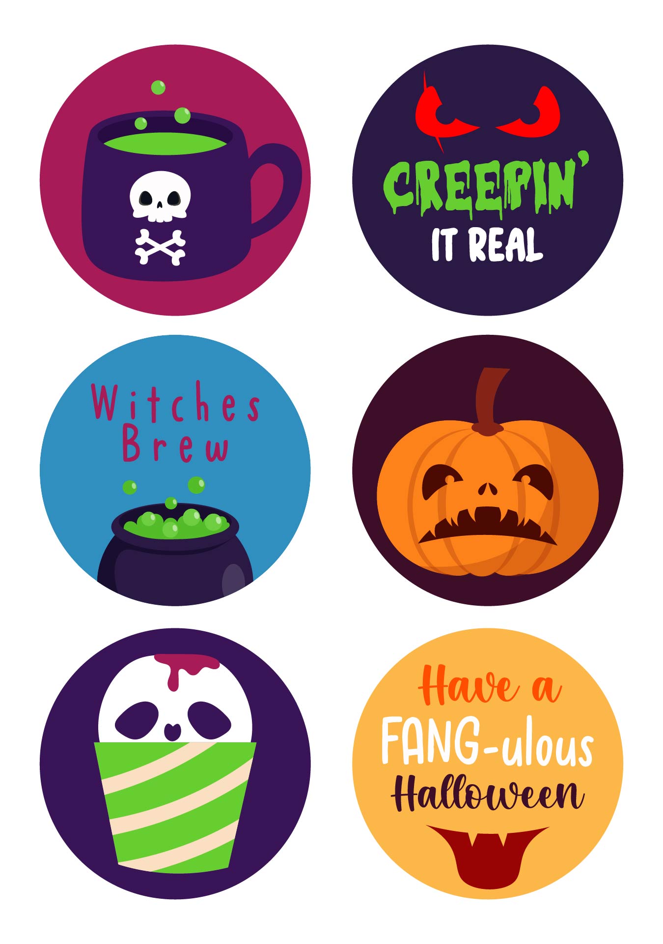 Printable Halloween Sticker Labels