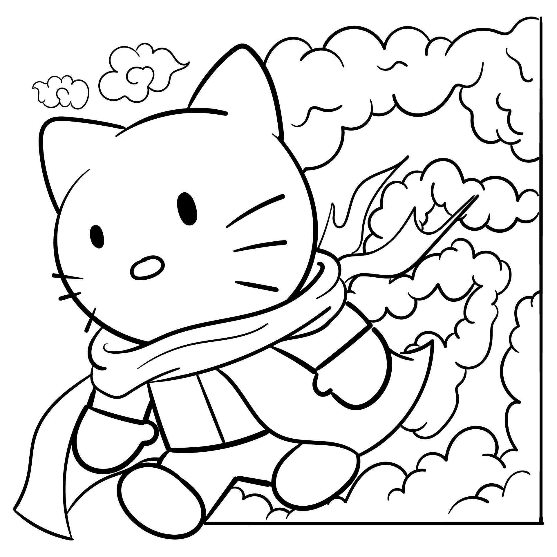 Printable Hello Kitty Coloring Pages For Kids