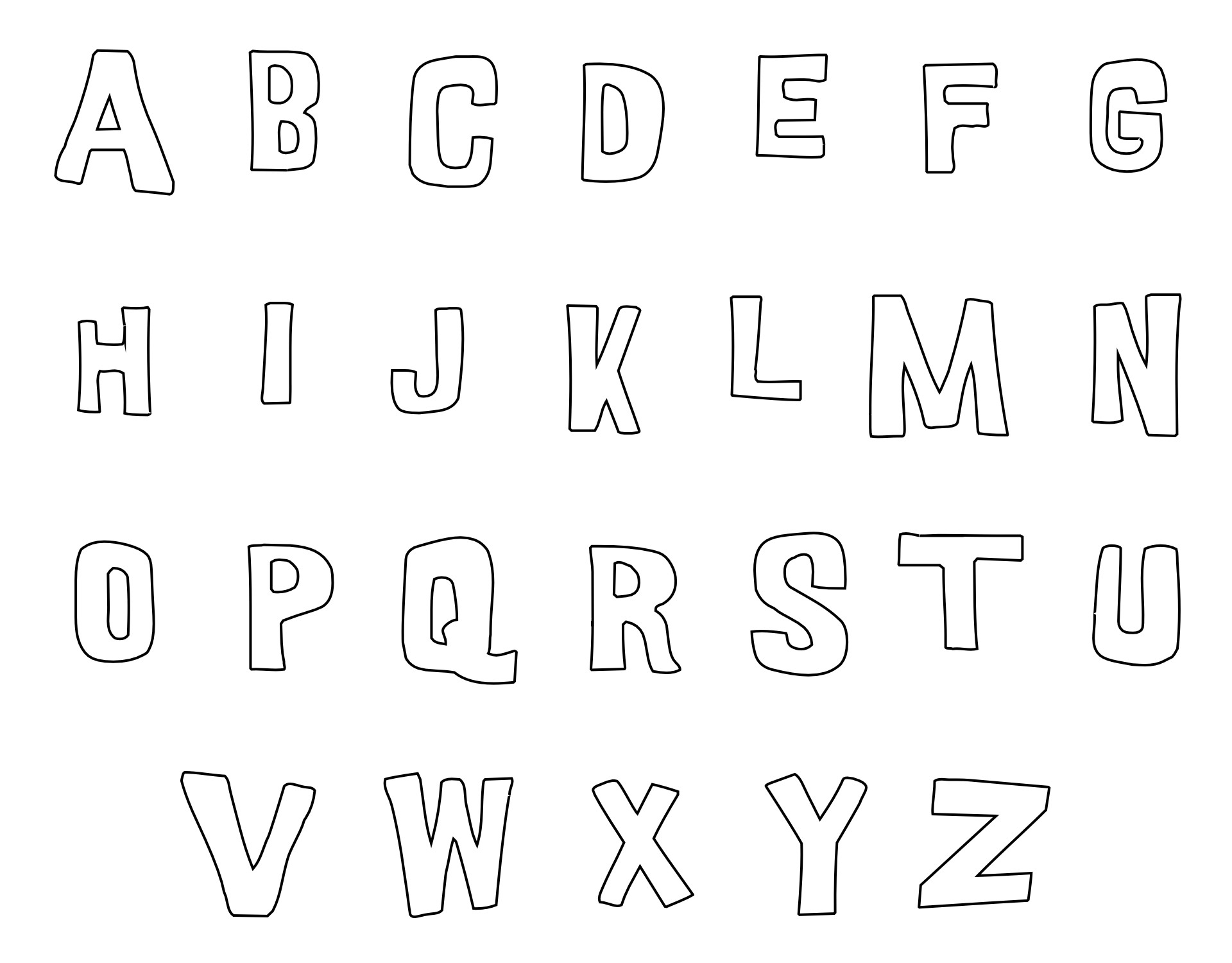 Printable Letter Cut Out Template For Kids
