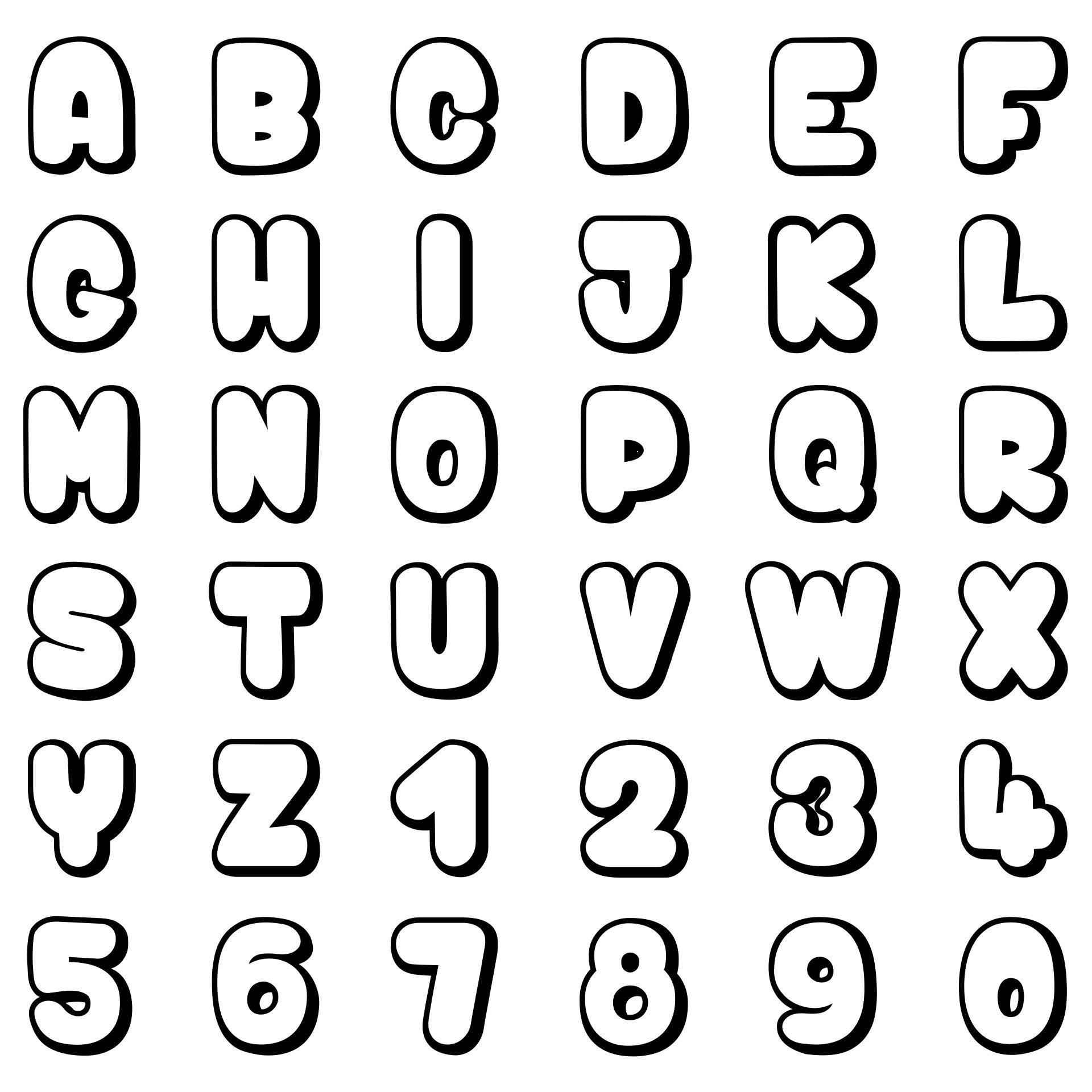 Printable Letter Stencils for Block and Small Font