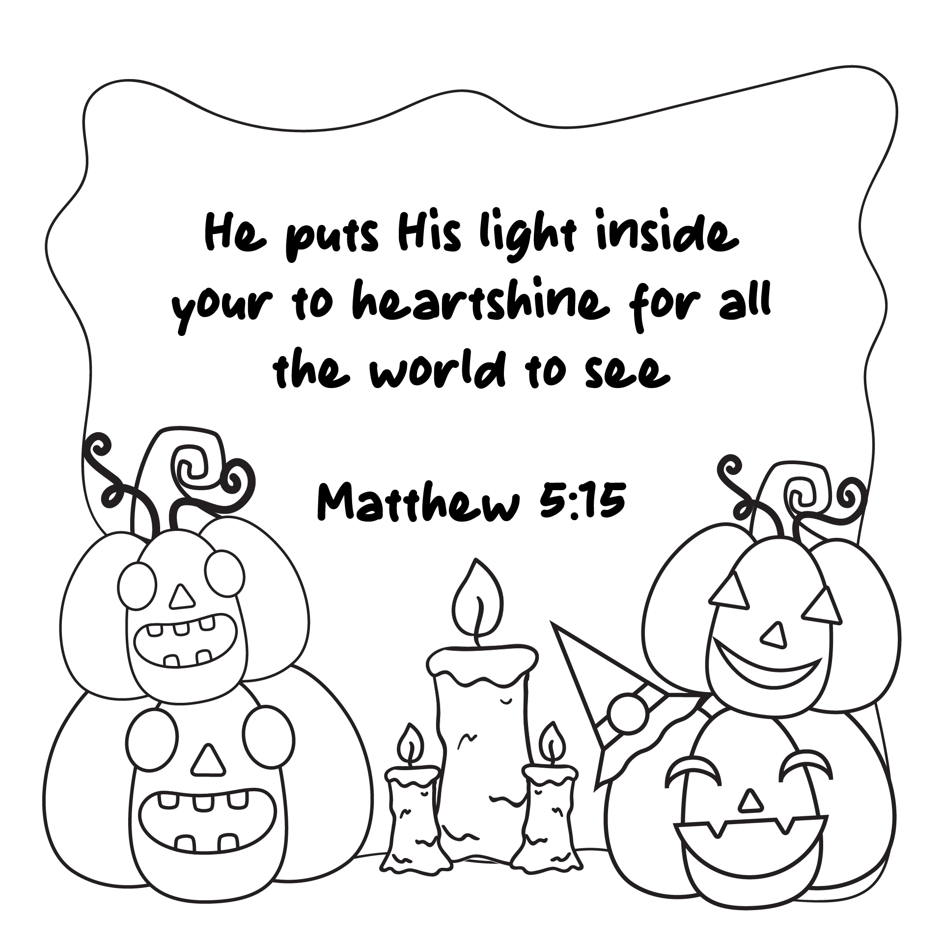 Pumpkin Carving Coloring Pages With Bible Verses For Halloween Printable