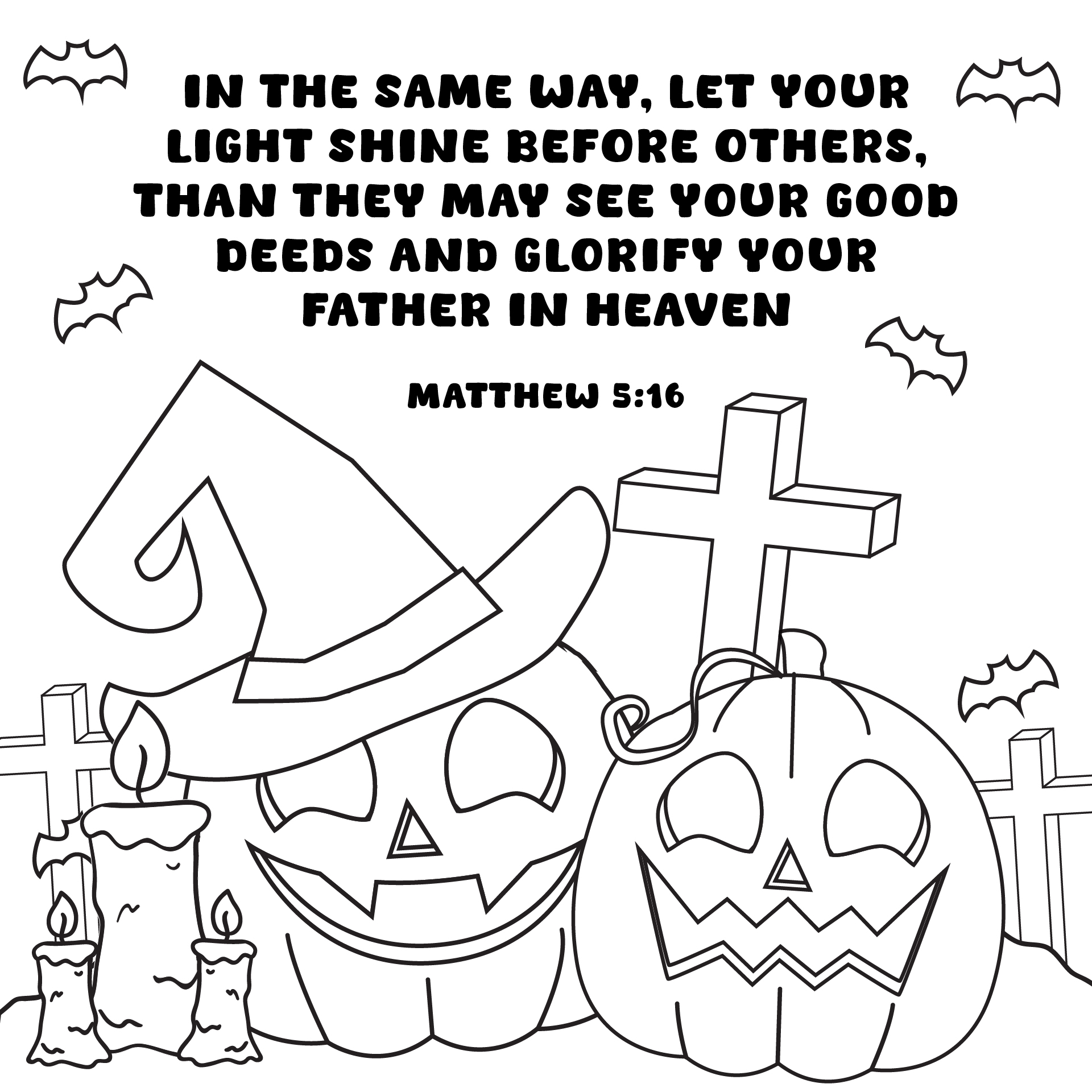 Pumpkin Prayer Coloring Page Printable