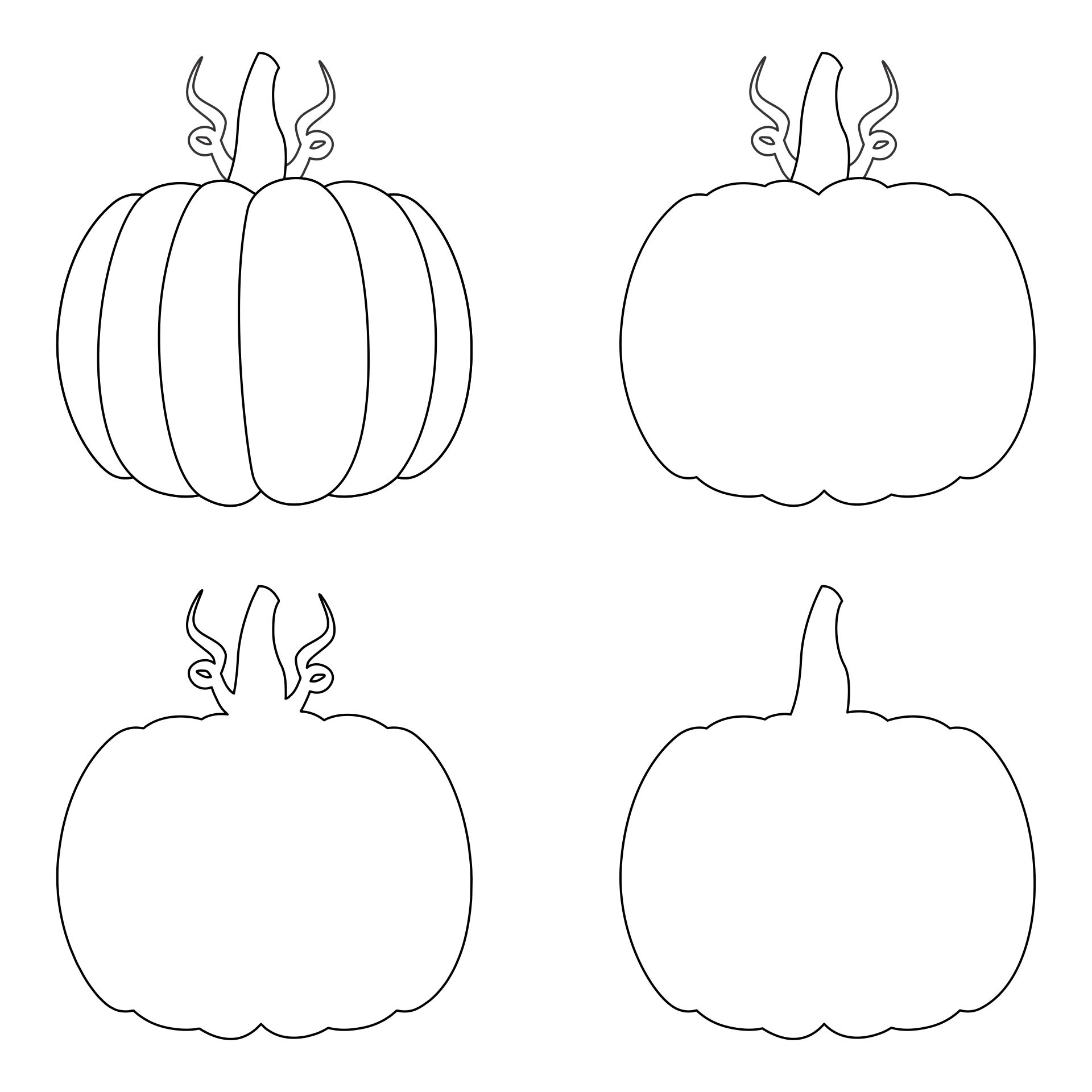 Pumpkin Template Printable Outlines Patterns For Crafts