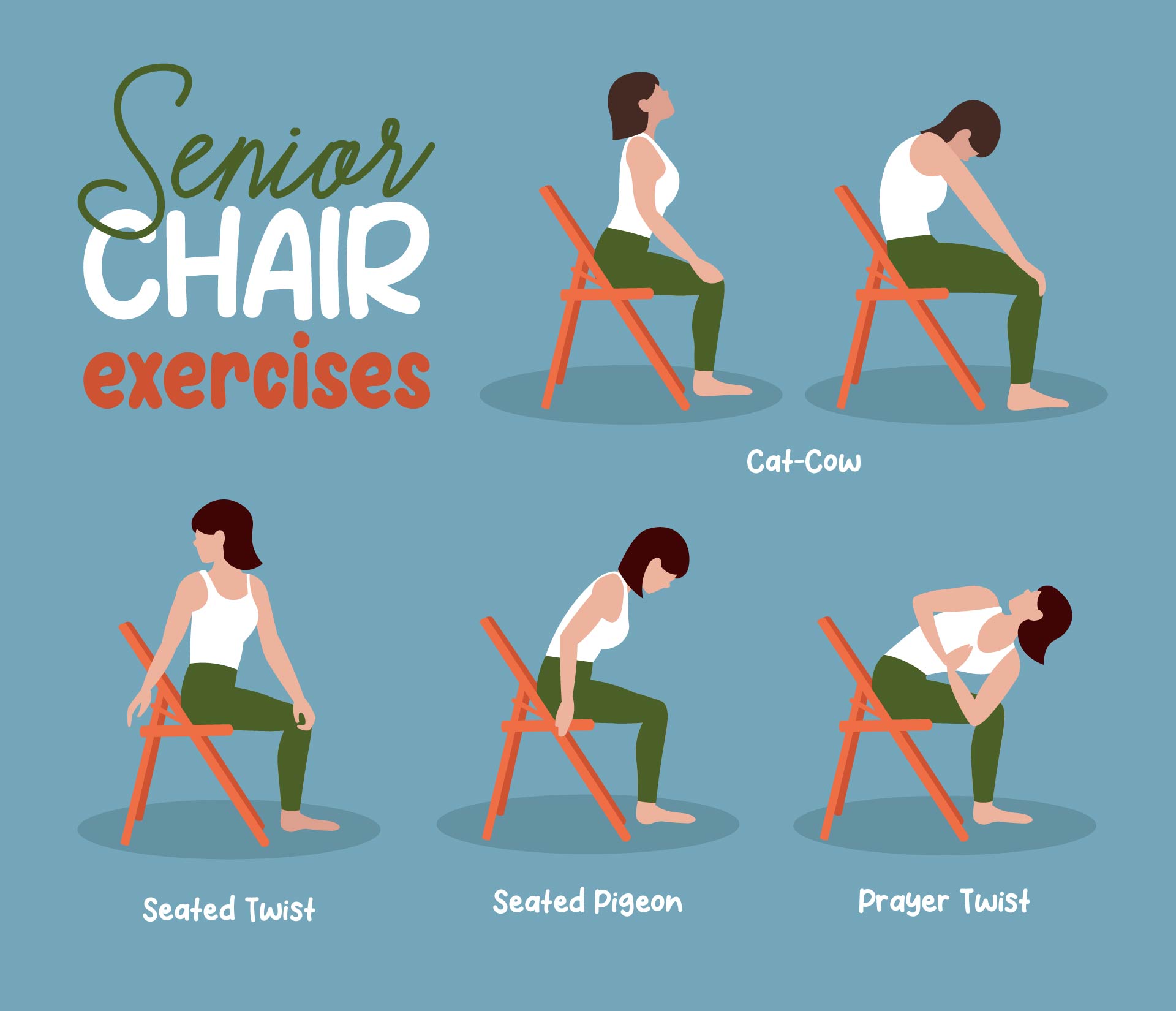 Senior Chair Exercises Printable Charts