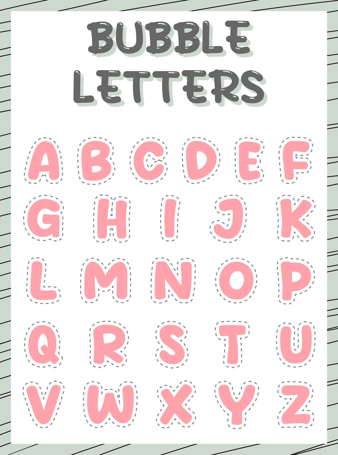 Printable Bubble Letters For Crafts