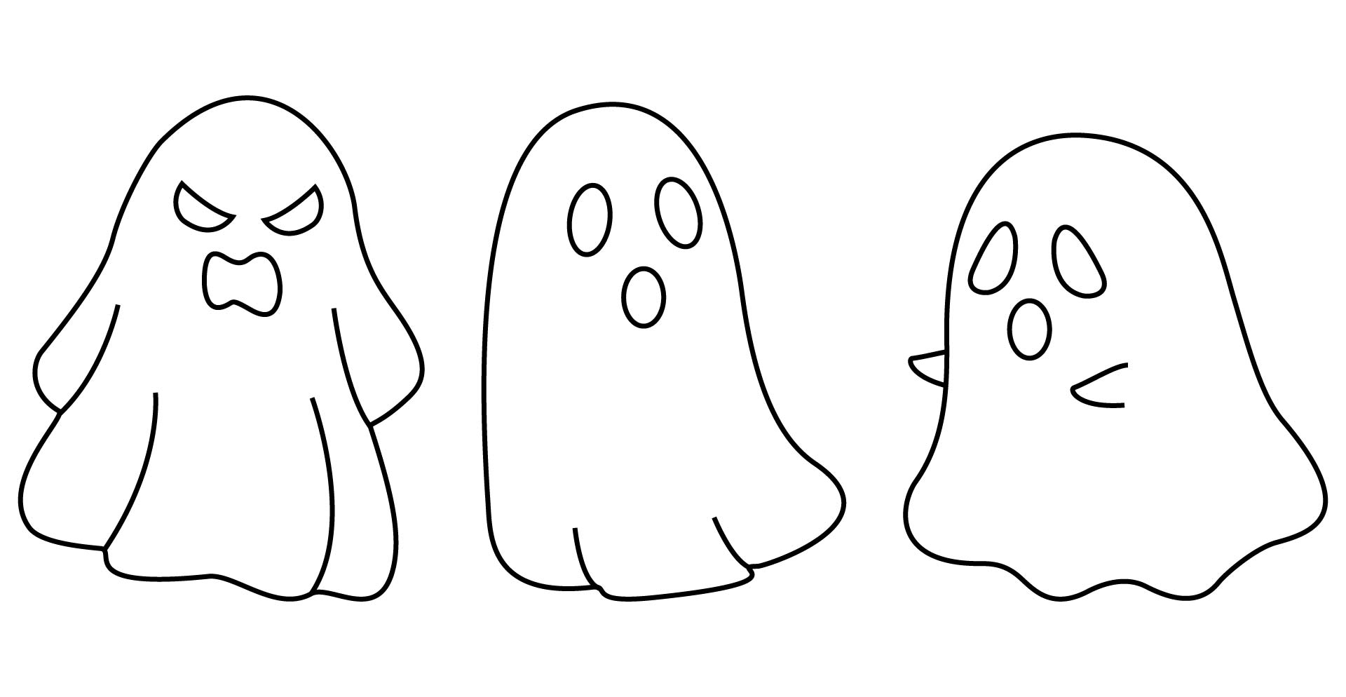 Printable Ghost Shapes For Halloween Crafts