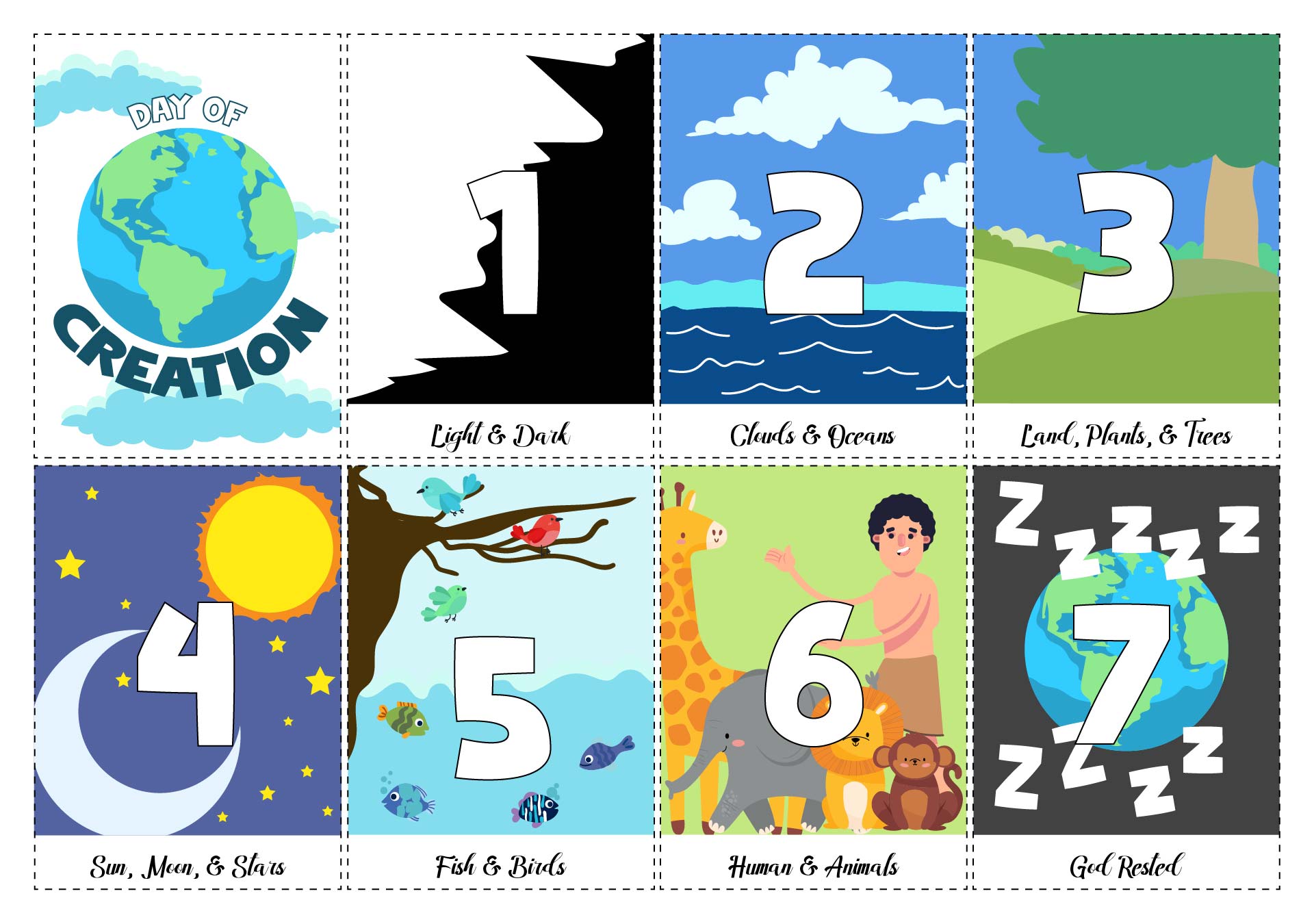 Printable Creation Story For Preschoolers