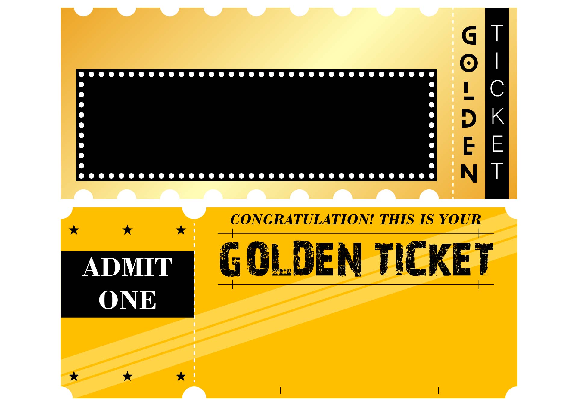Golden Ticket Design Template
