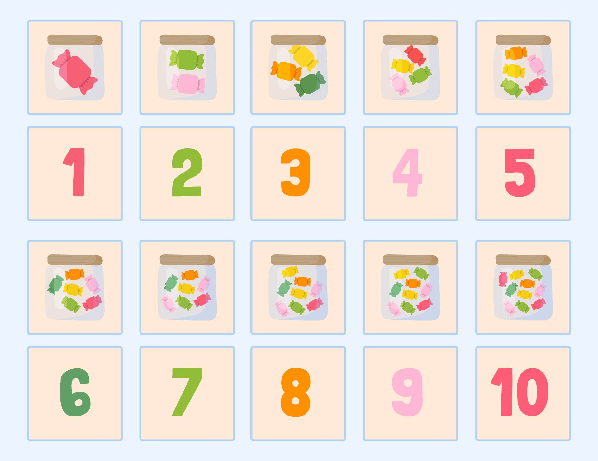 Printable Number Recognition Cards