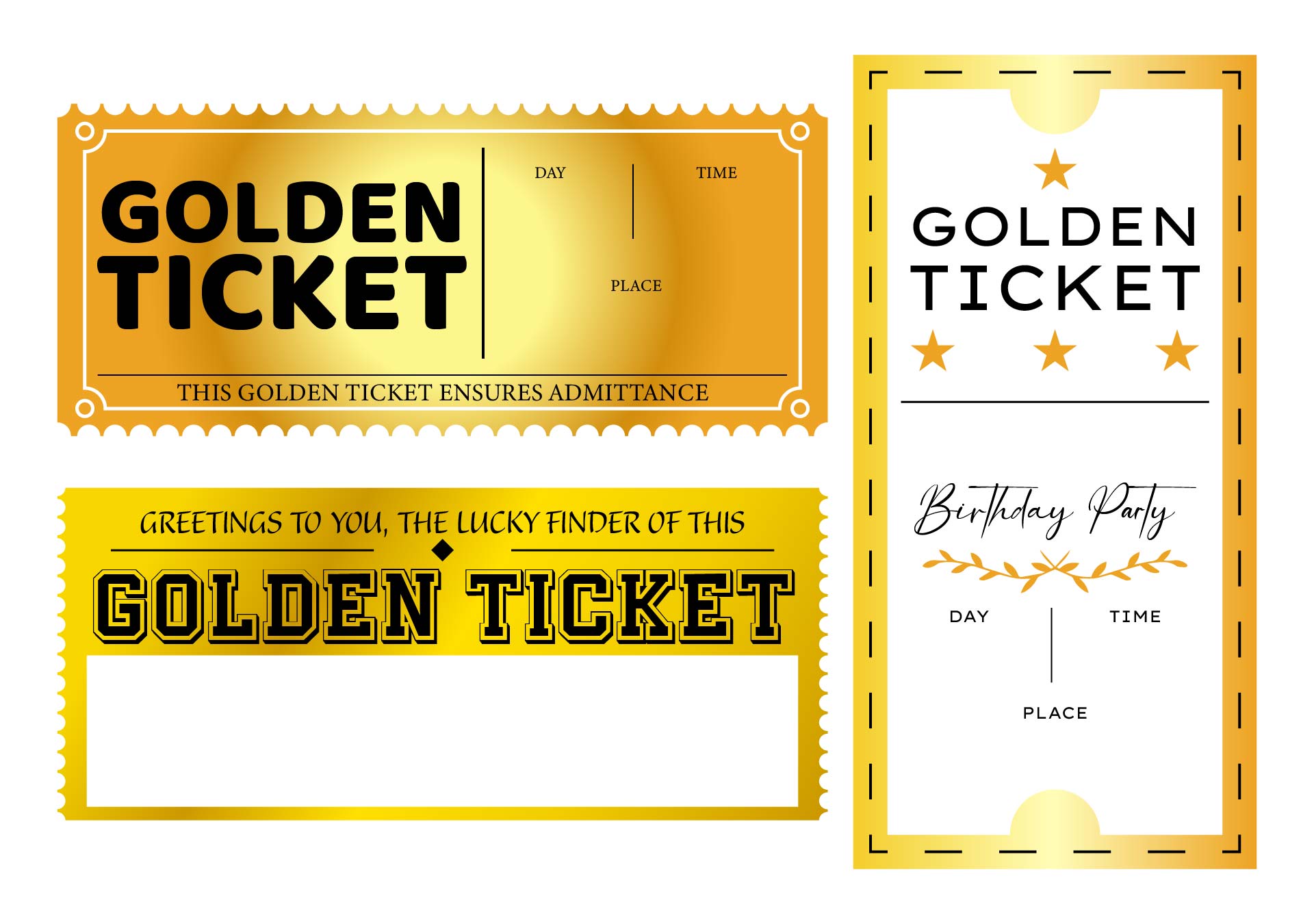 Personalized Golden Ticket Printable