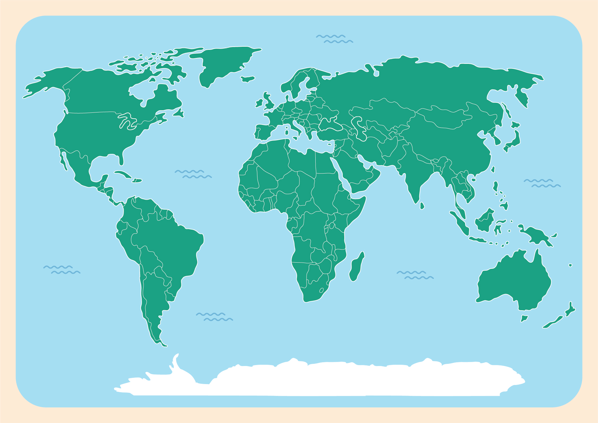 Printable Blank World Map Template