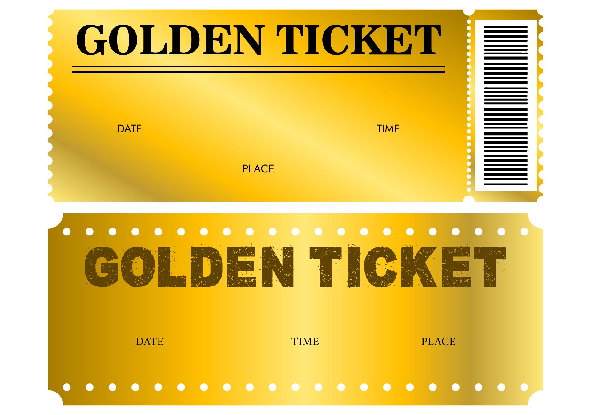 Movie Themed Golden Ticket Printable