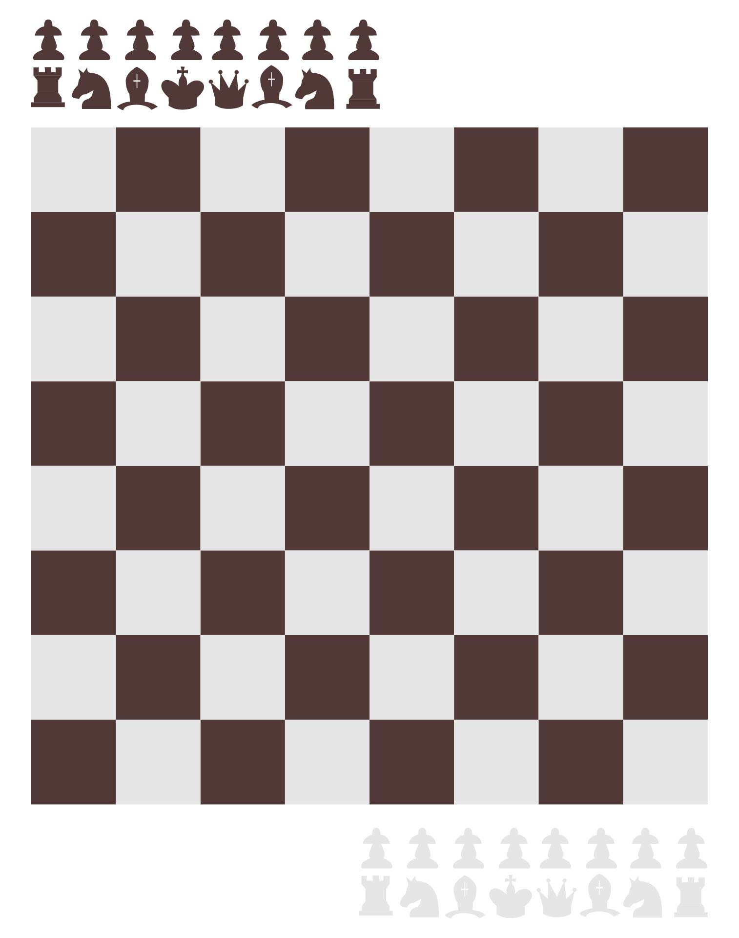 Printable Chess Board Print Out