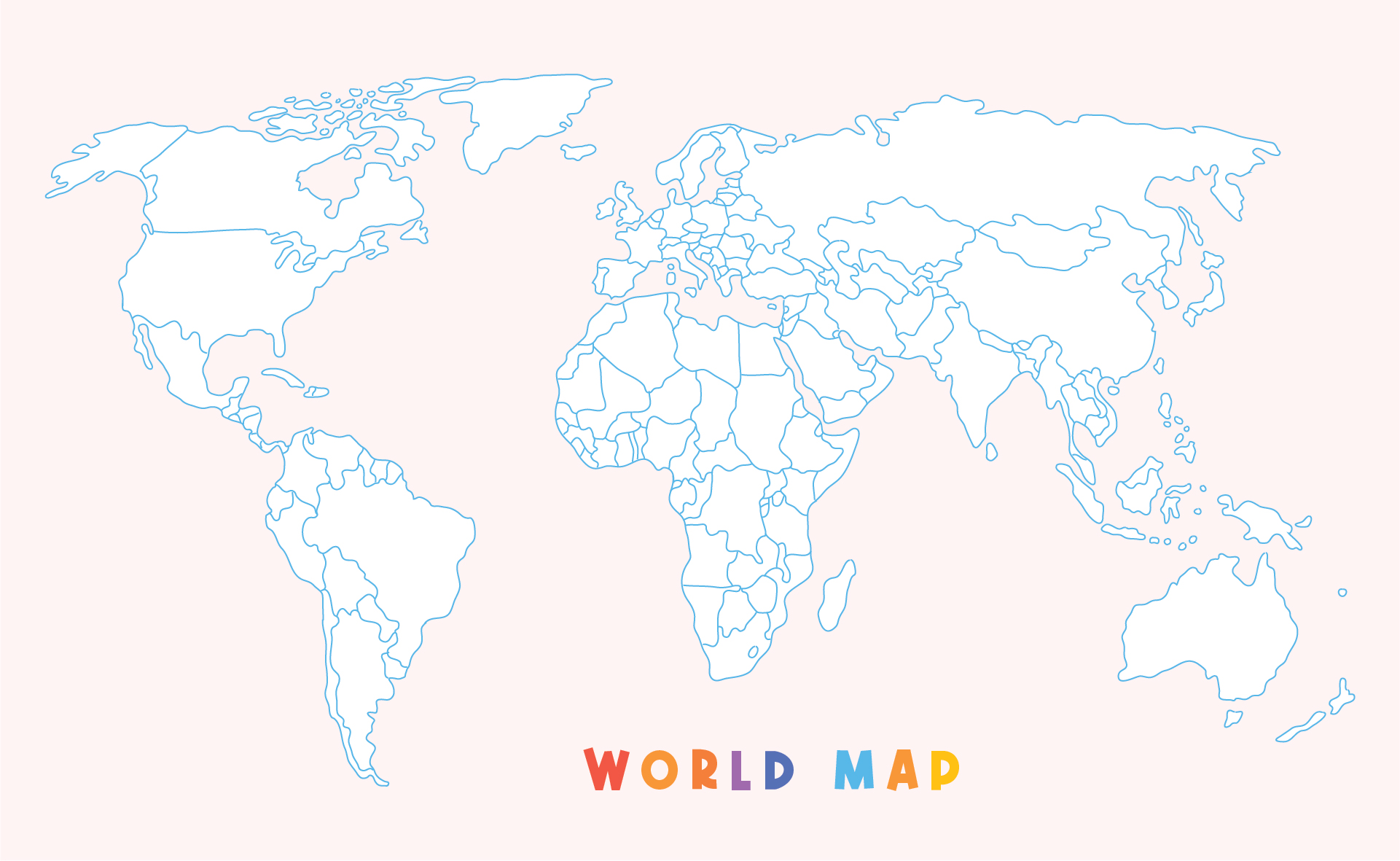 Simple World Map Outline Printable