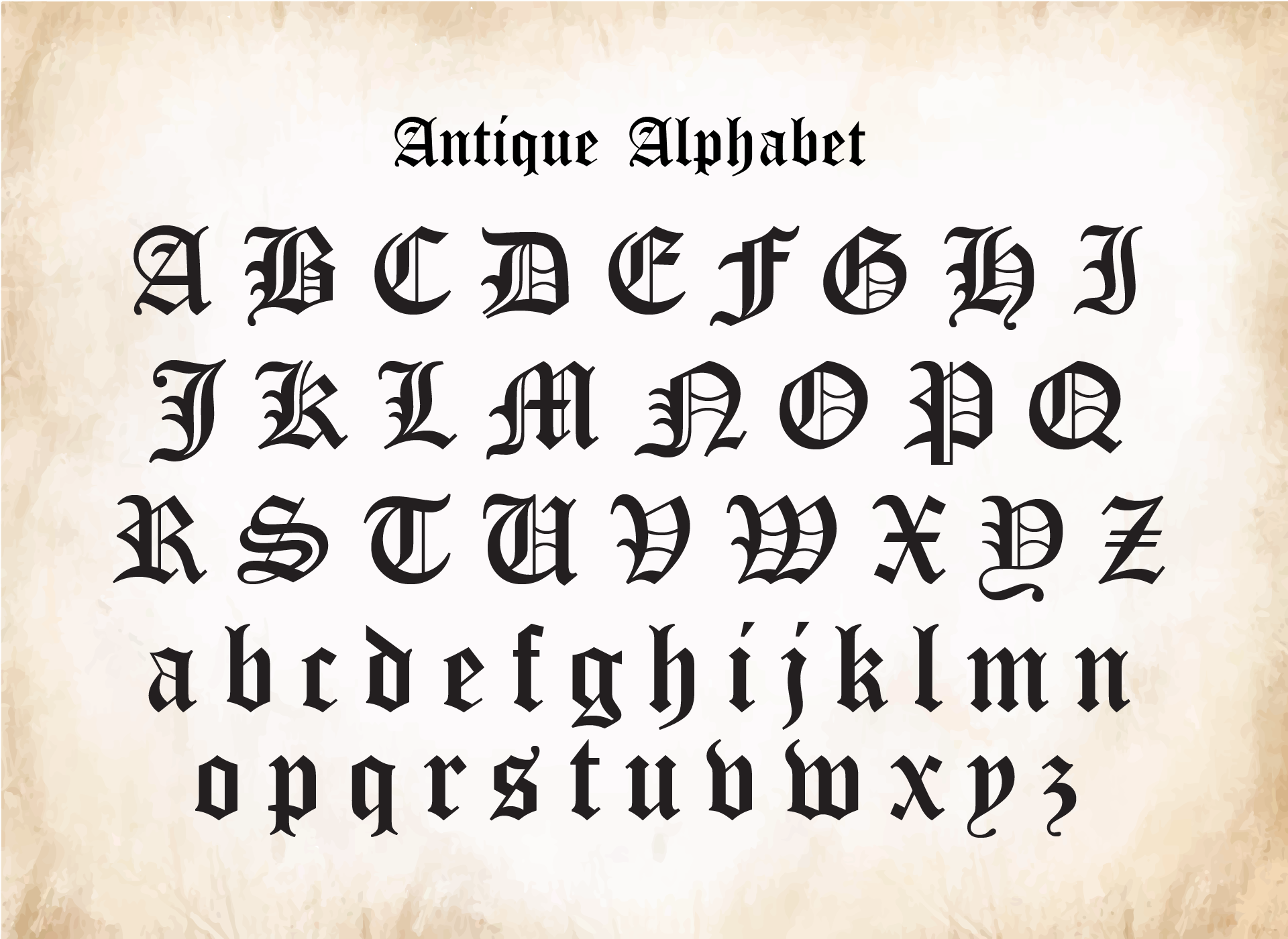 Antique Alphabet Printable