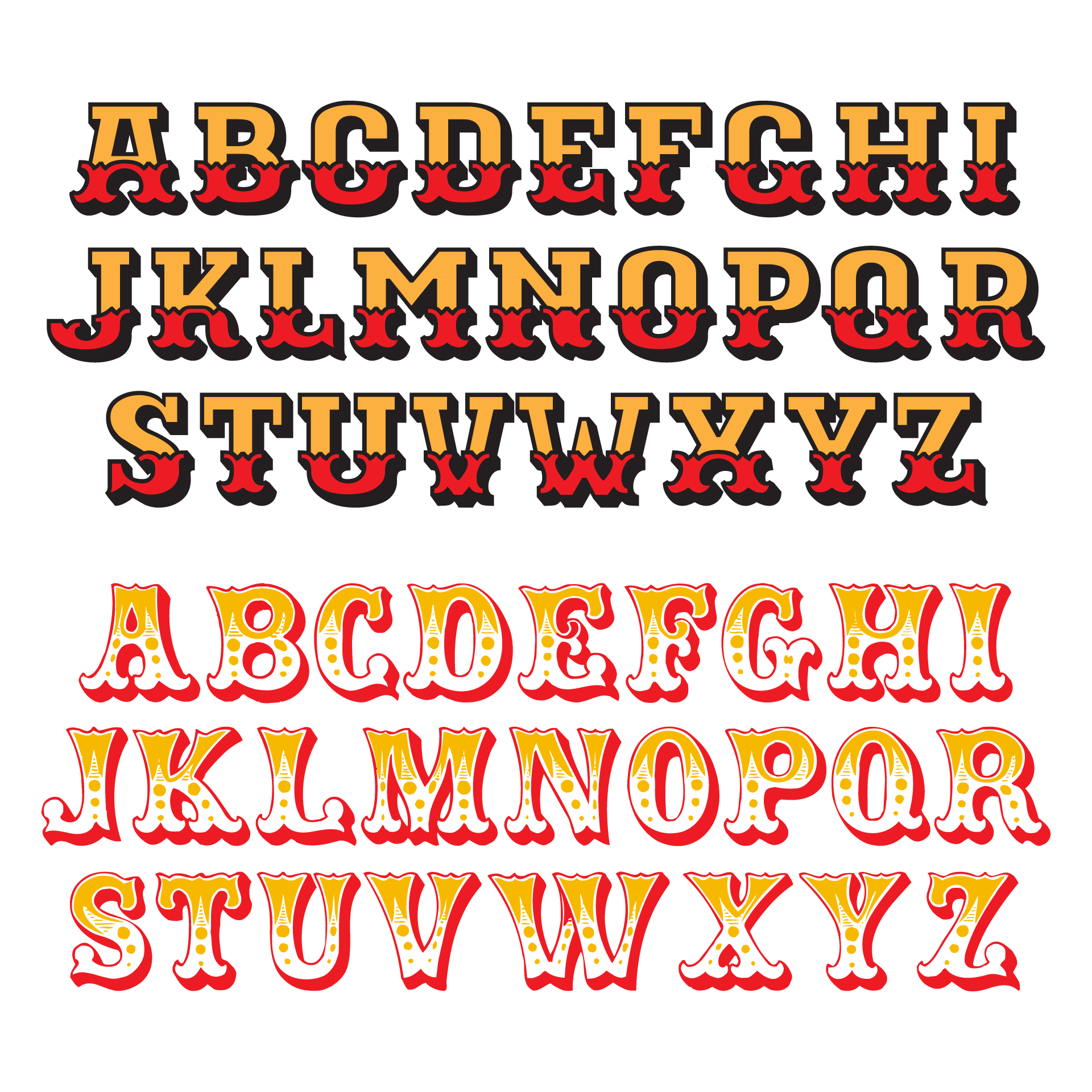 Circus Bubble Letters To Print