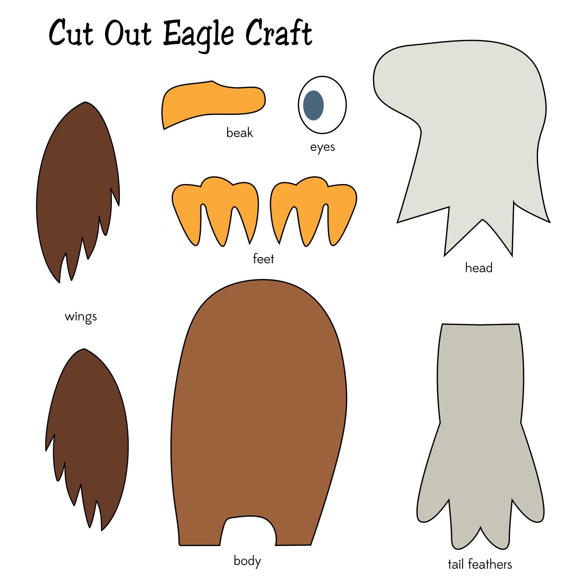 Eagle Cut Out Template