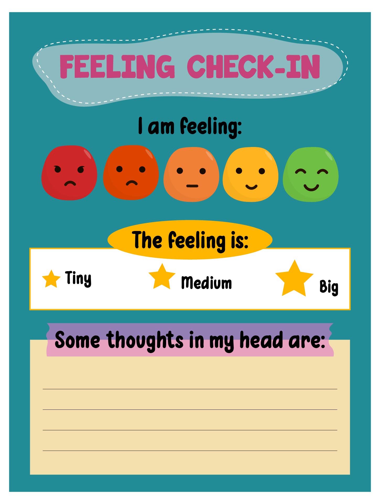 Emotion Check In Activity Printable