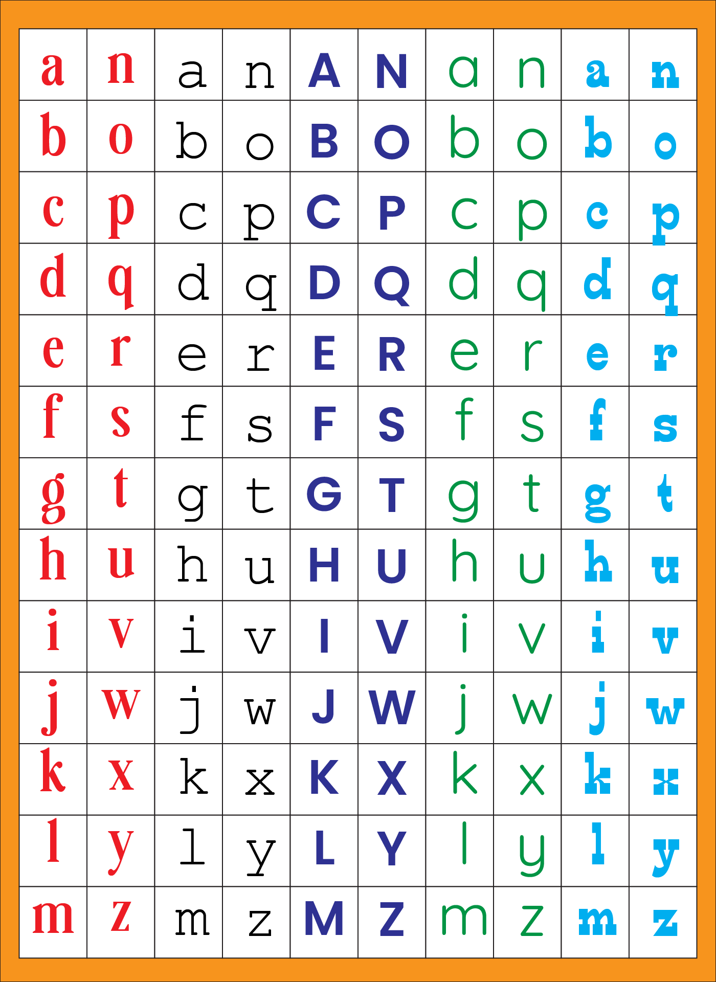 Funky Fonts Letter Sorting Activity Printable