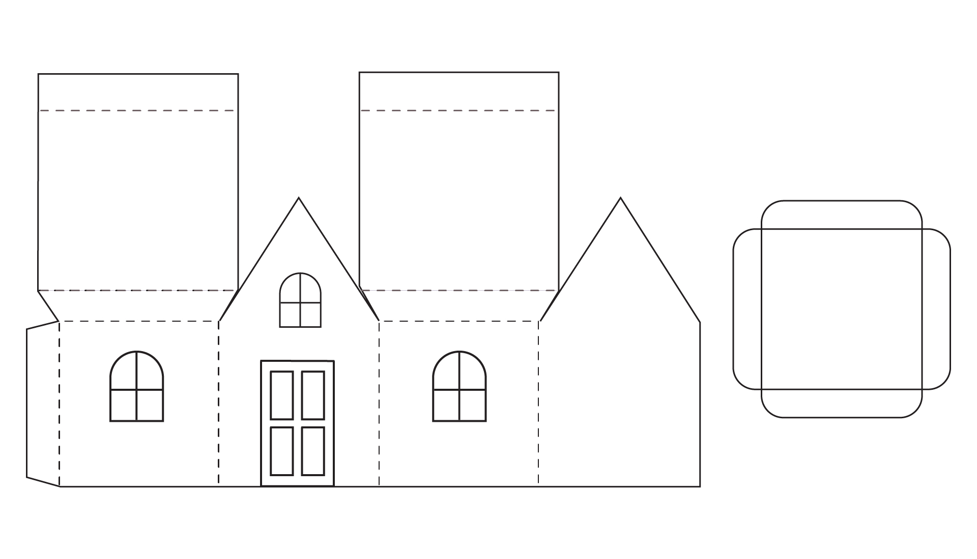 Printable 3D Paper House Template For Craft