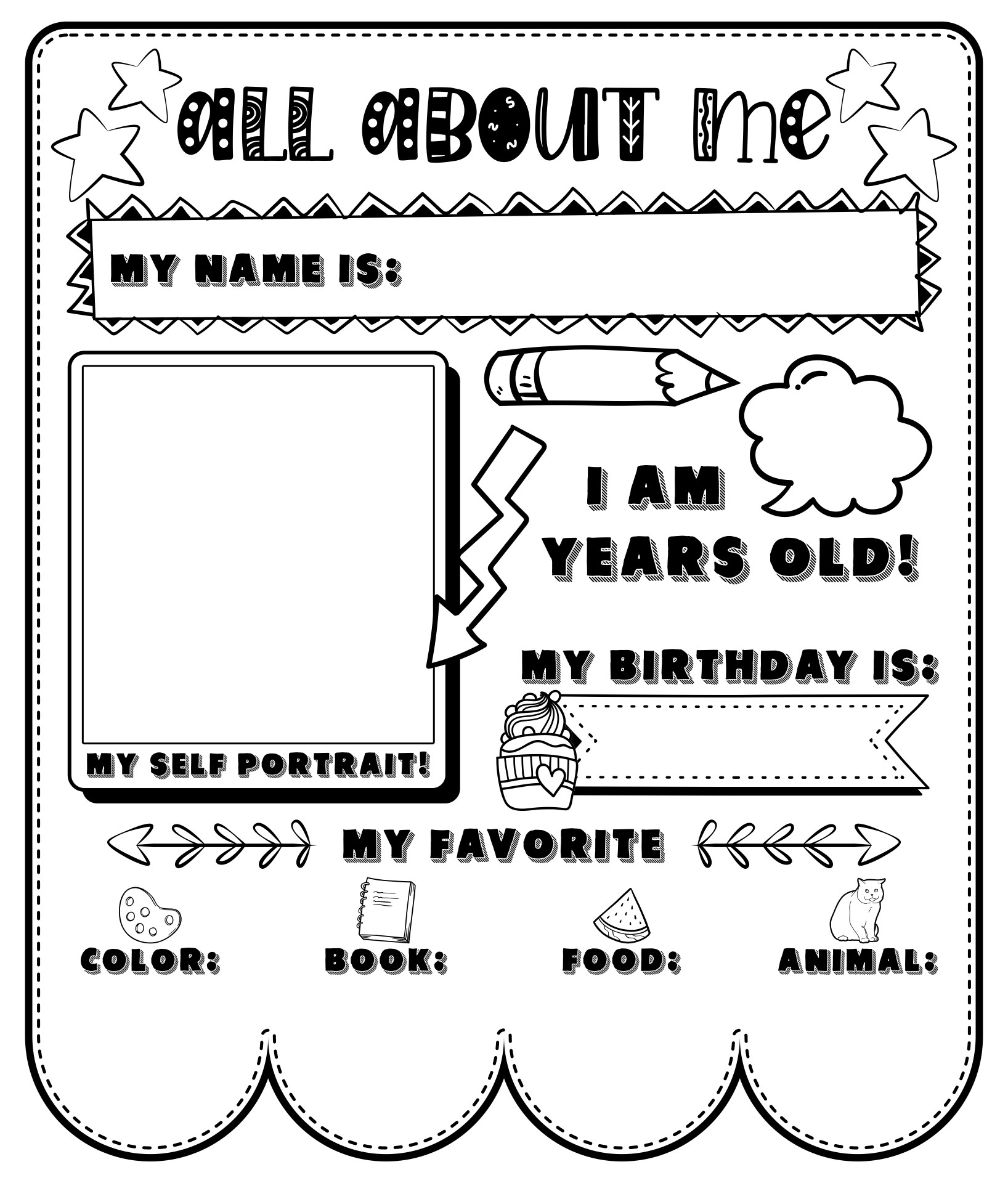 Printable All About Me Banner For Classroom