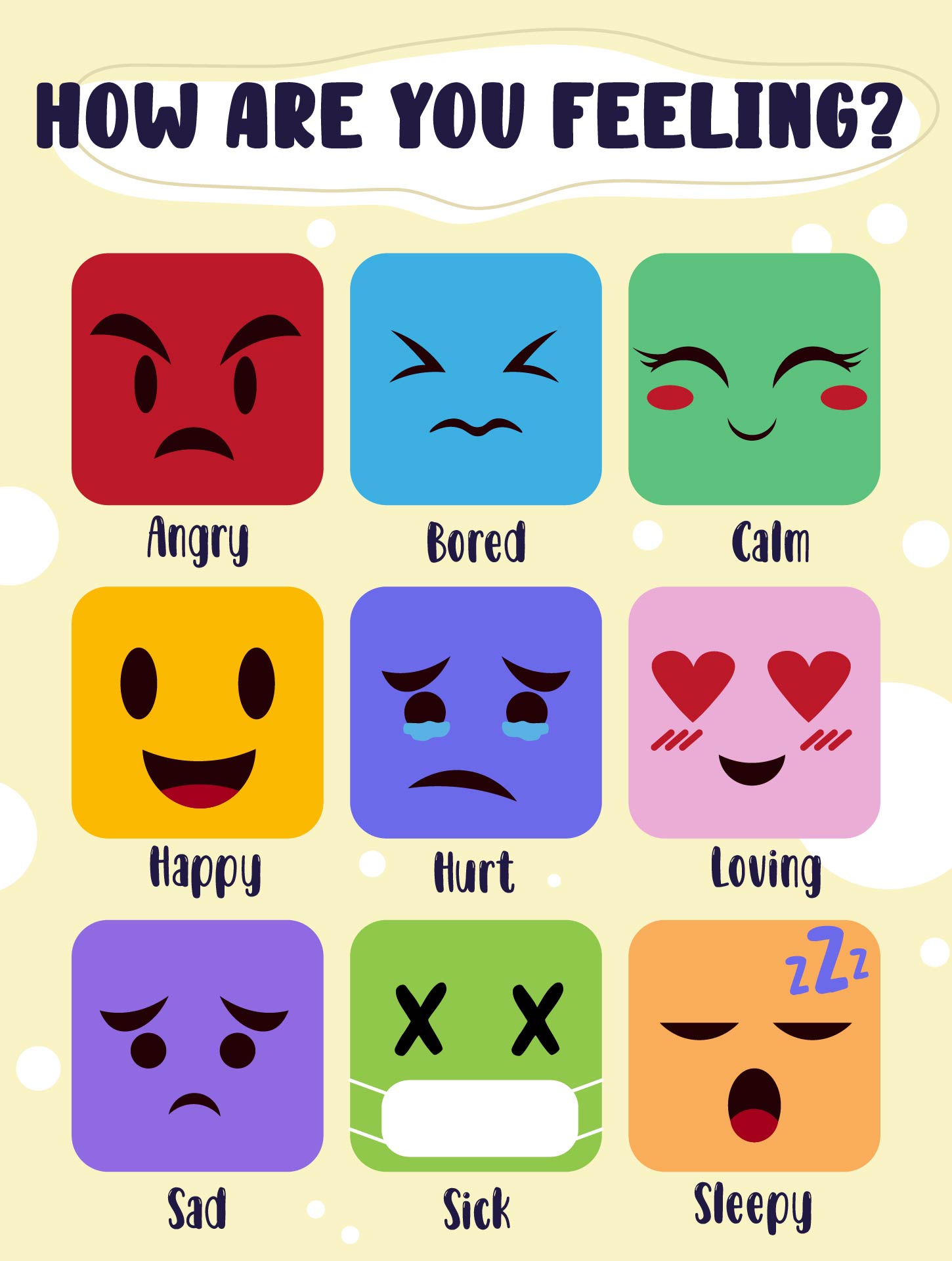 Printable Autism Feelings Chart For Children