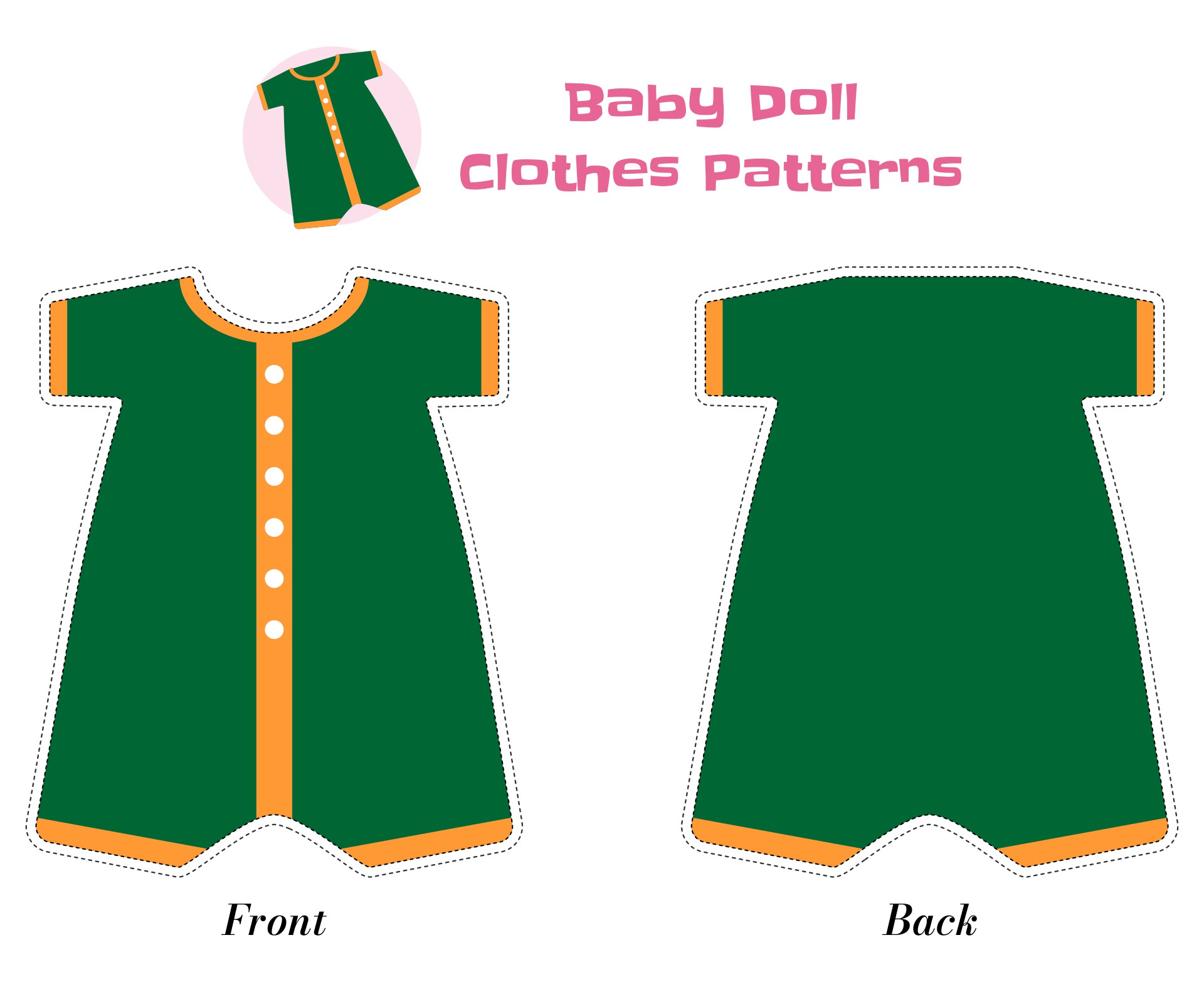 Printable Baby Doll Clothes Patterns