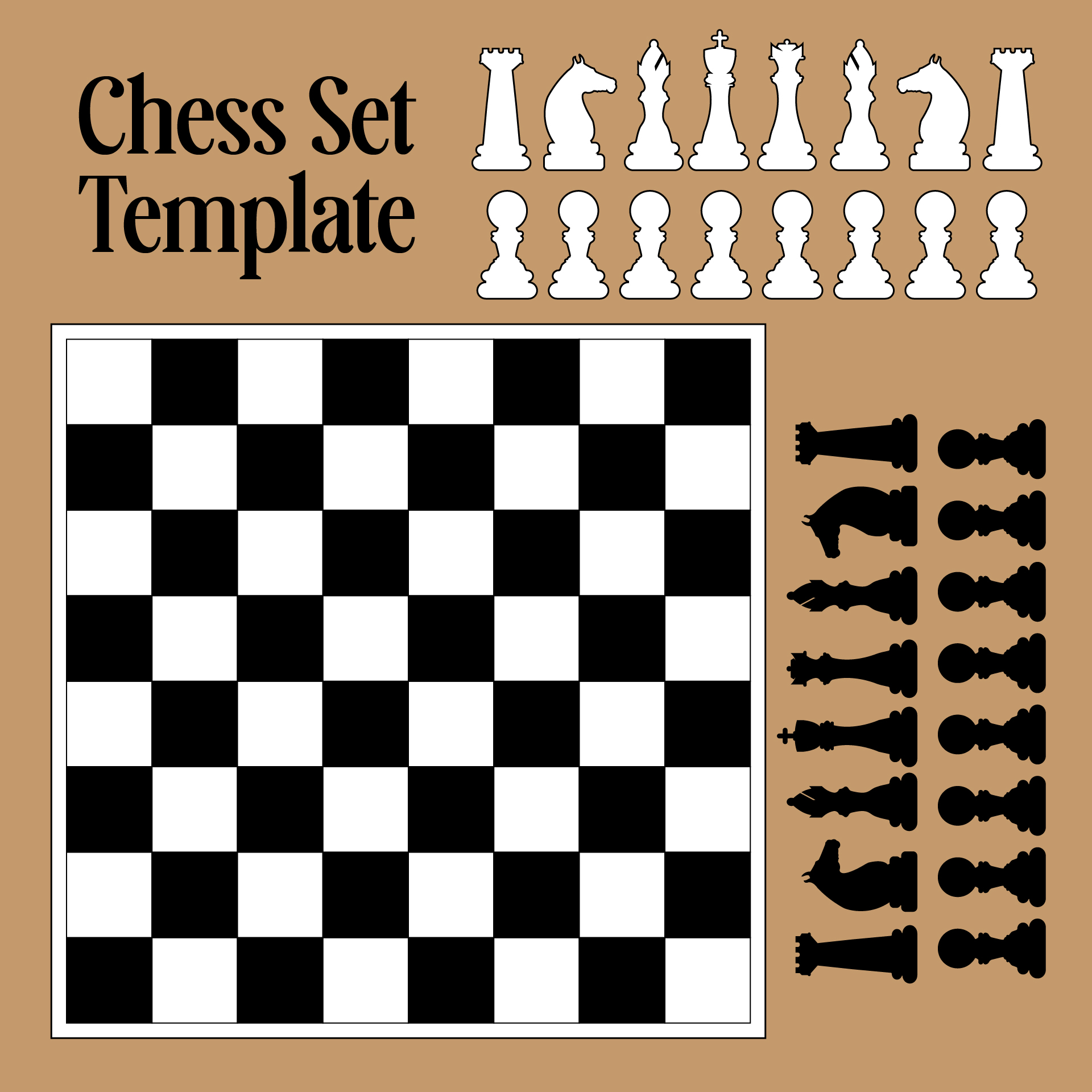 Printable Chess Set Template