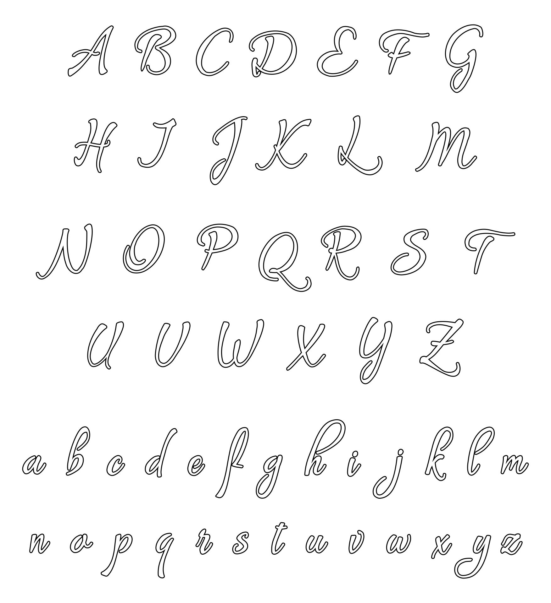 Printable Letter Stencils for Block and Small Font