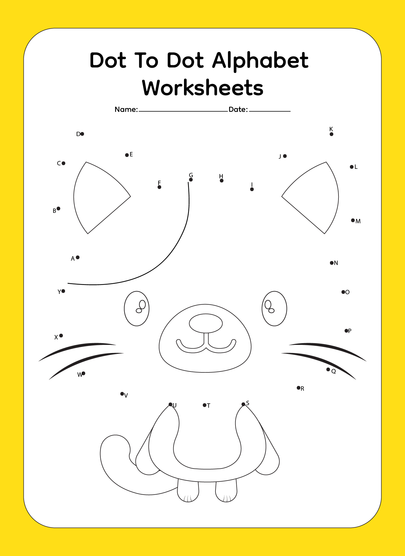 Printable Dot To Dot Alphabet Worksheets For Kindergarten