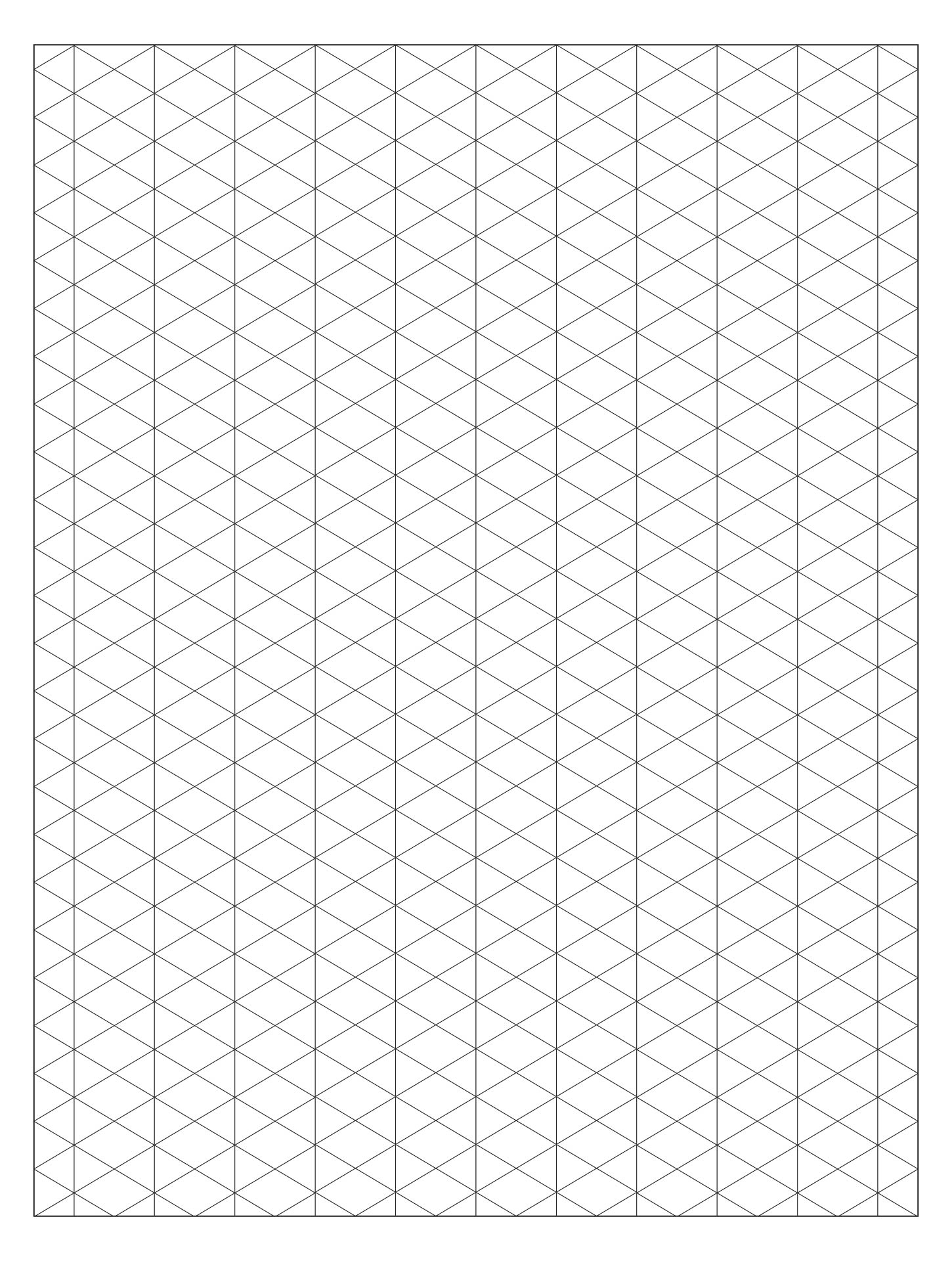 Printable Isometric Grid Paper